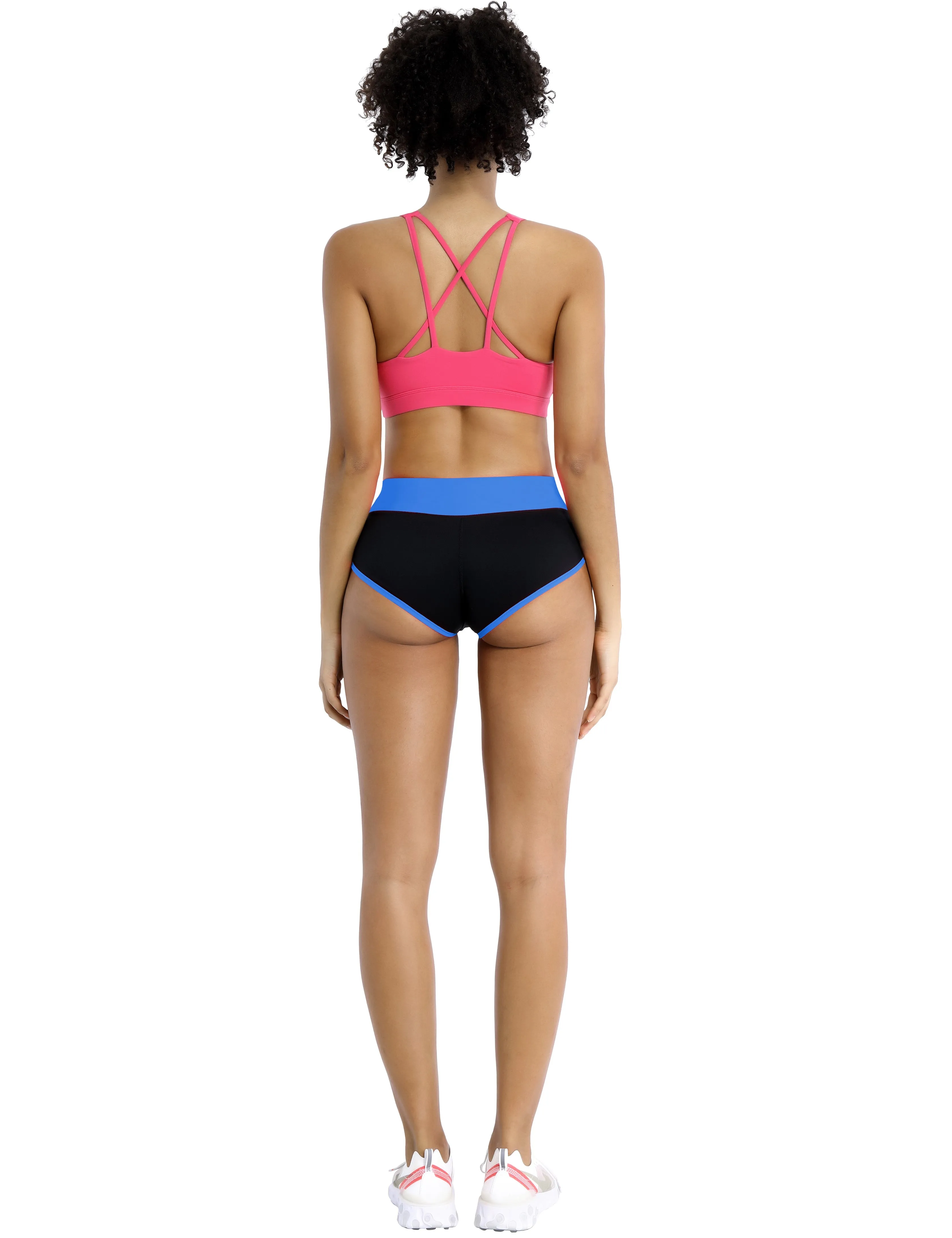 030 Sexy Booty Yoga Shorts blue_black_yoga