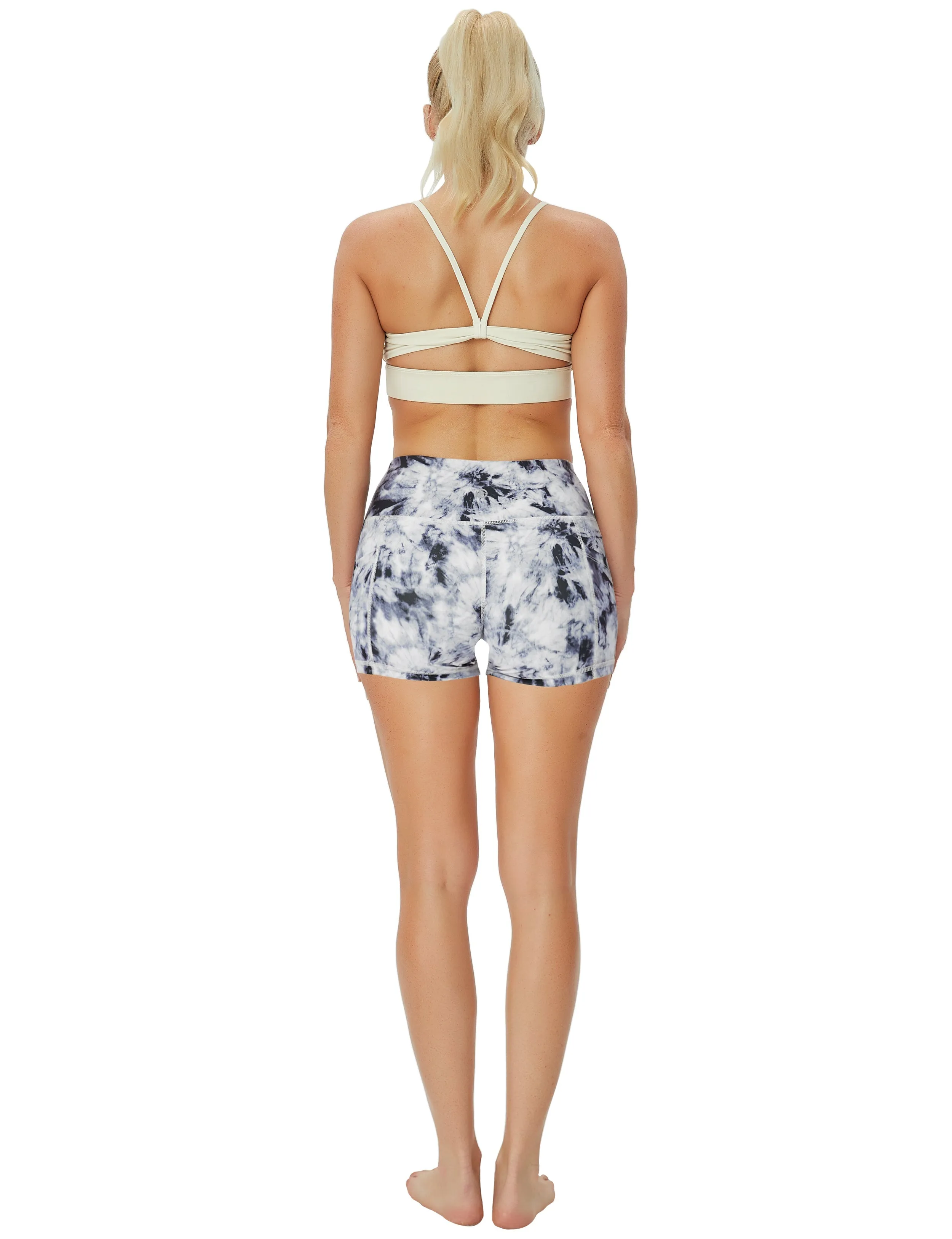 2.5" Printed Side Pockets Running Shorts black dandelion_Running