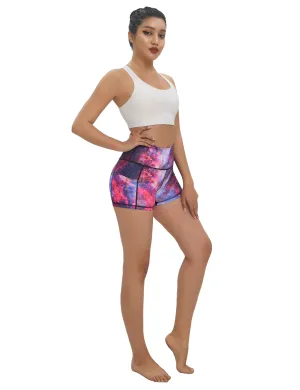 2.5" Printed Side Pockets Tall Size Shorts galaxy_Tall Size