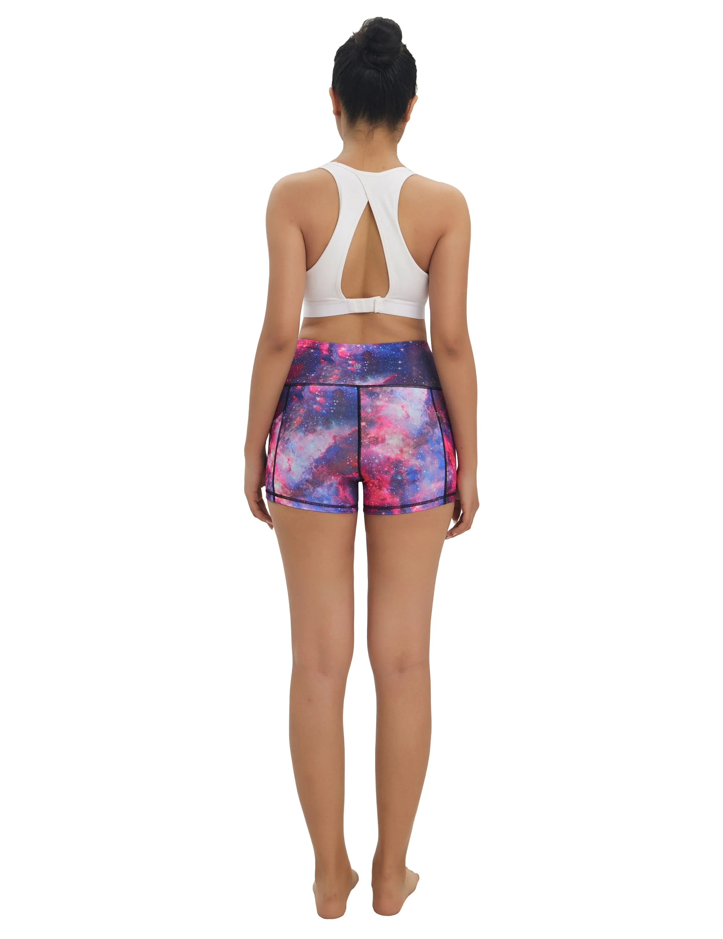 2.5" Printed Side Pockets Tall Size Shorts galaxy_Tall Size