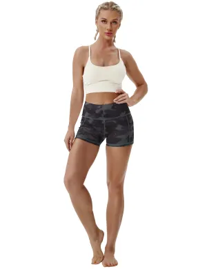 2.5" Printed Side Pockets yogastudio Shorts dimgray brushcamo_yogastudio