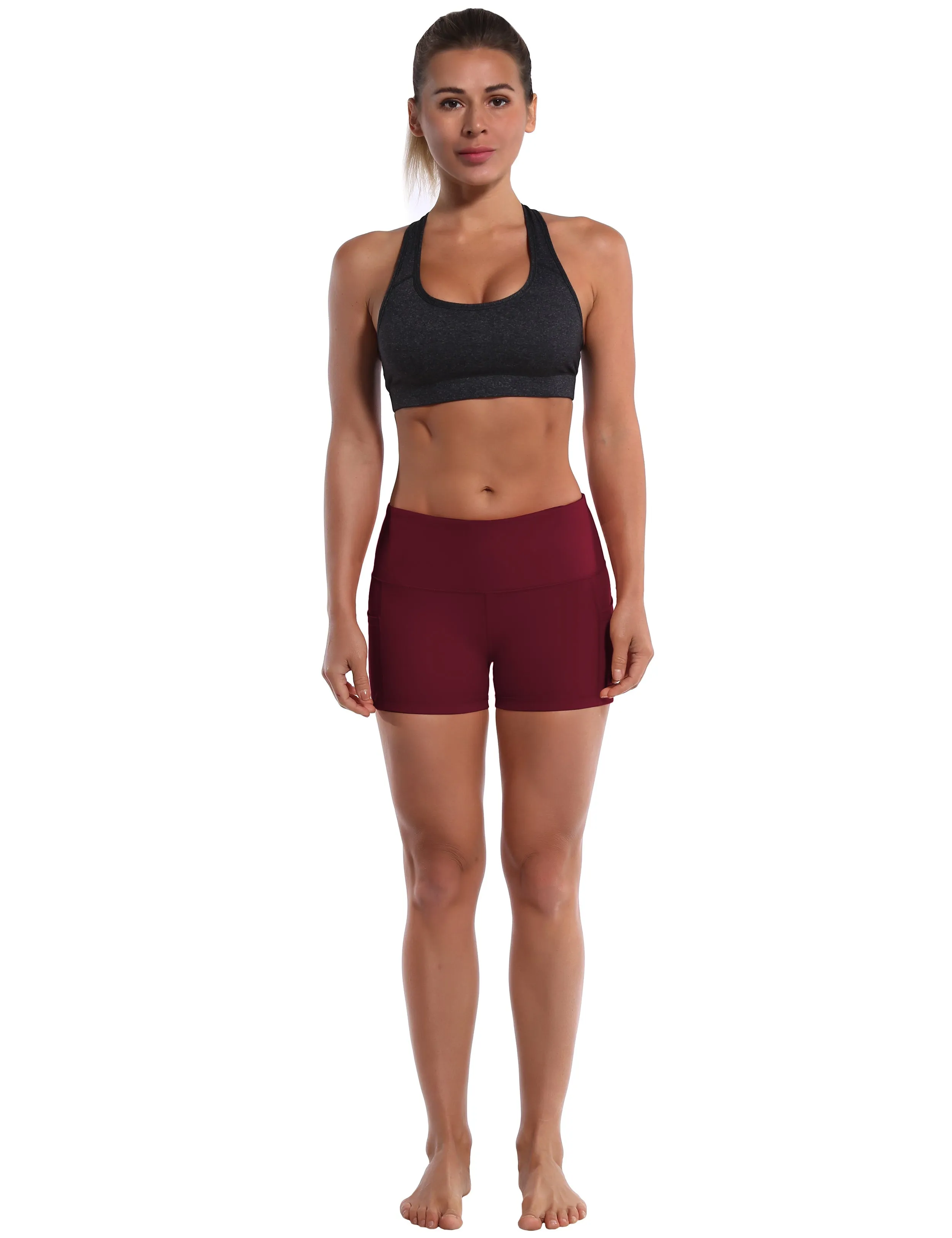 2.5" Side Pockets Jogging Shorts cherryred_Jogging