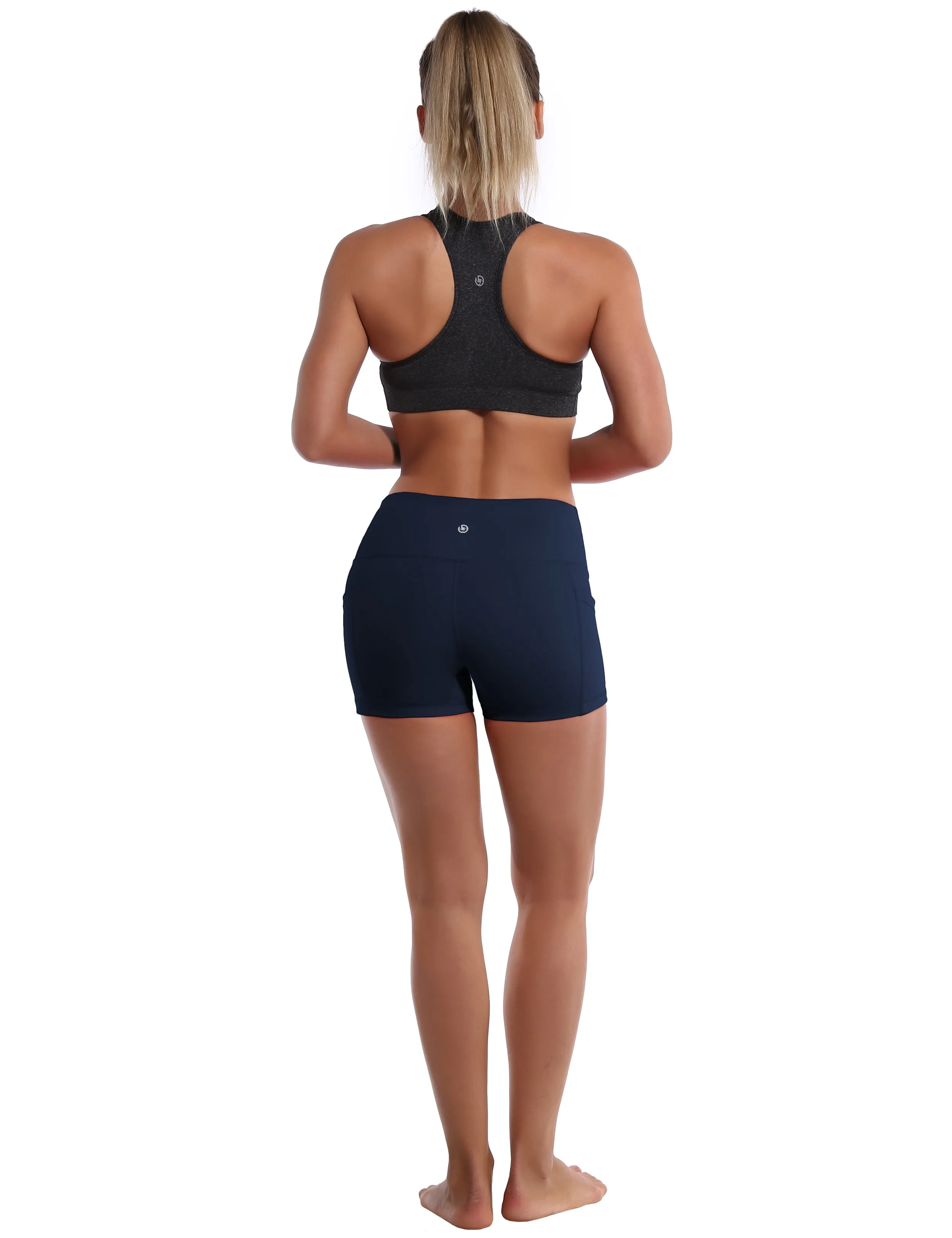 2.5" Side Pockets Yoga Shorts darknavy_yoga
