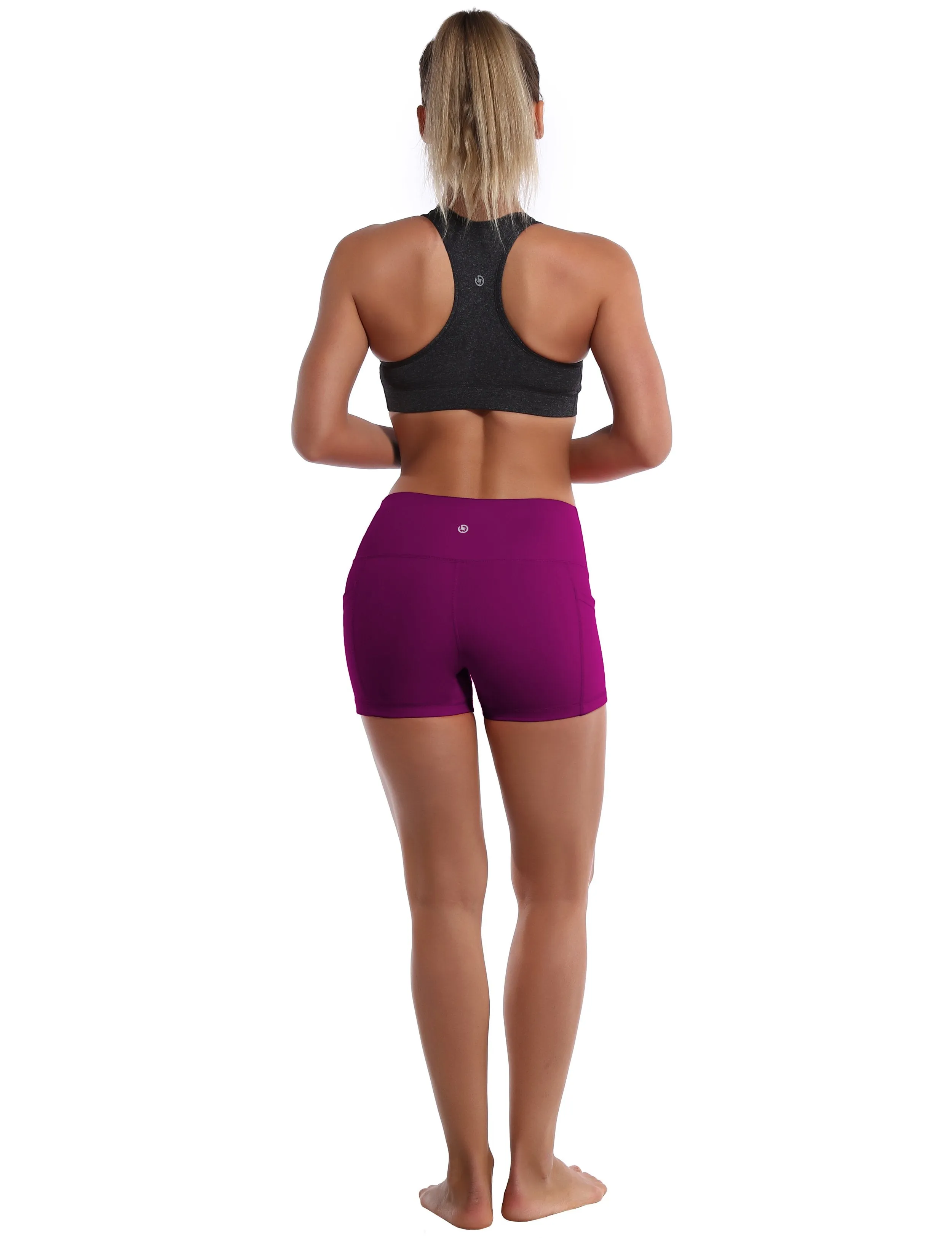 2.5" Side Pockets Yoga Shorts grapevine ins