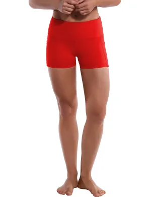 2.5" Side Pockets yogastudio Shorts scarlet_yogastudio