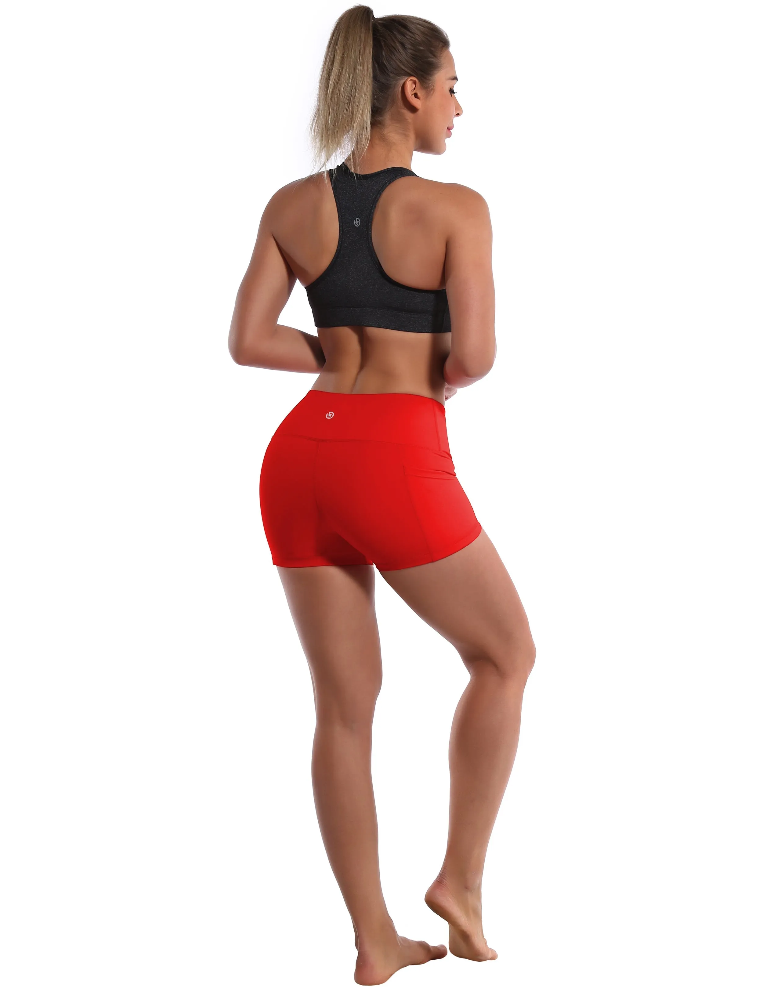 2.5" Side Pockets yogastudio Shorts scarlet_yogastudio