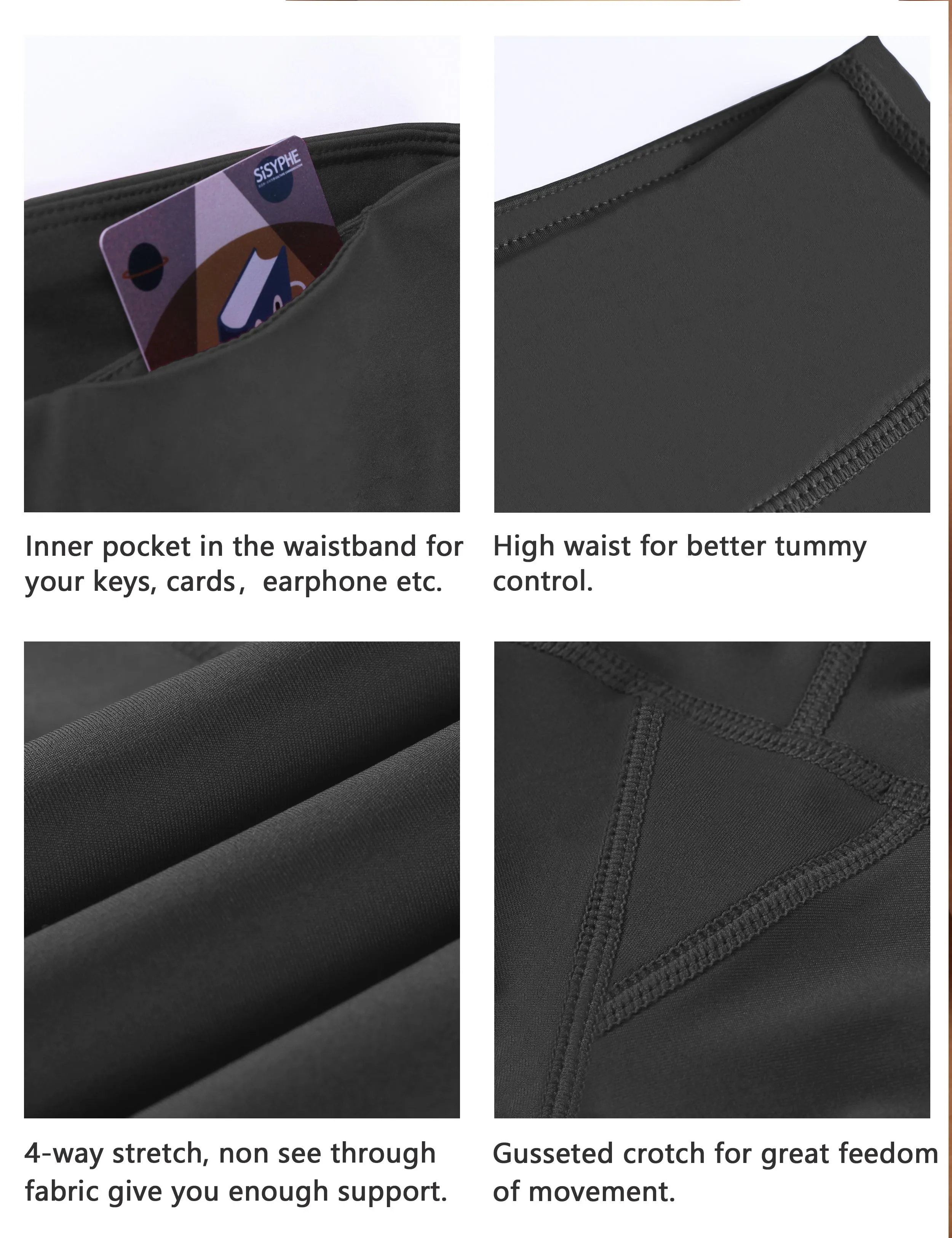 4" Yoga Shorts shadowcharcoal_yoga