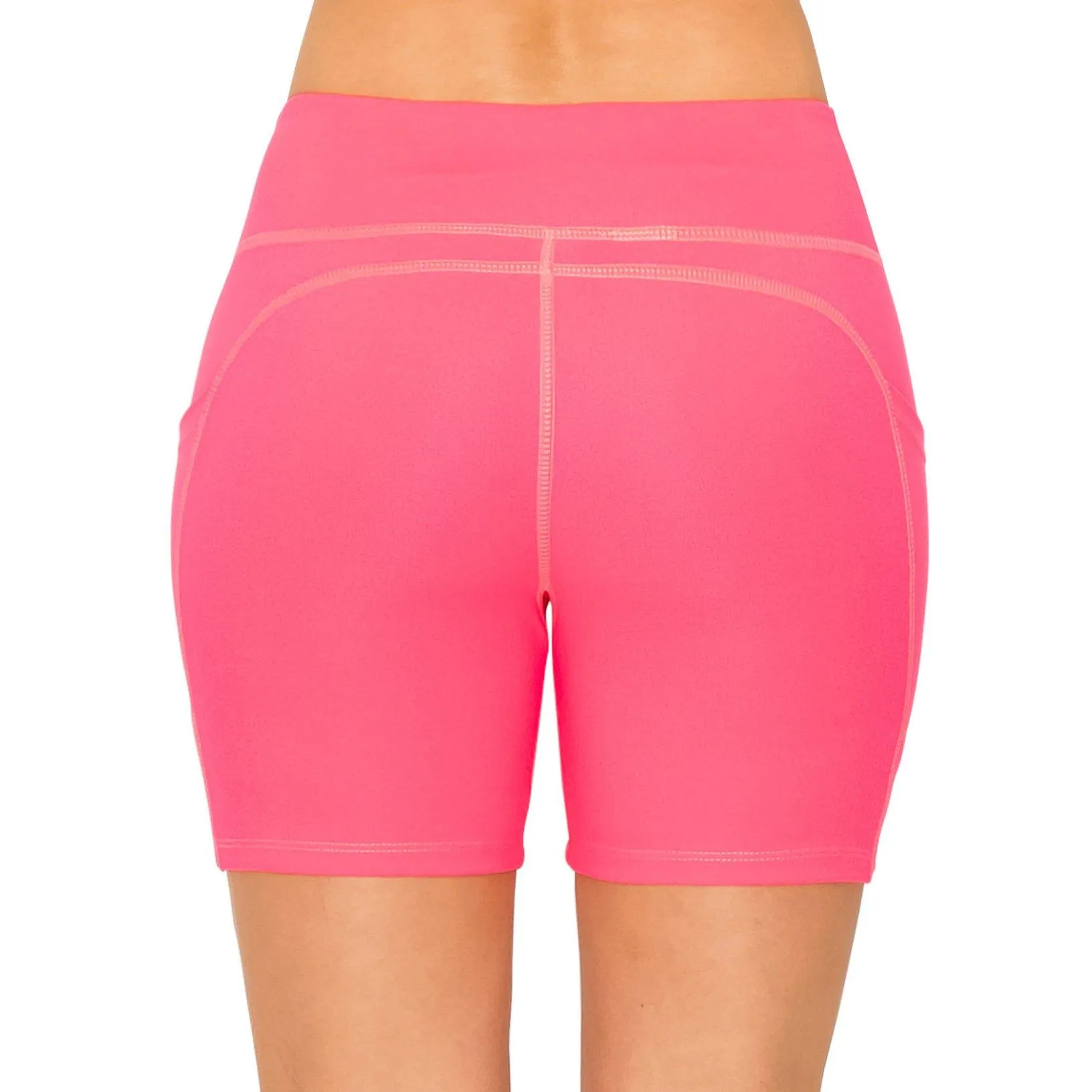 5" Bike Shorts with Pockets - Yoga Pants Material with Stitching