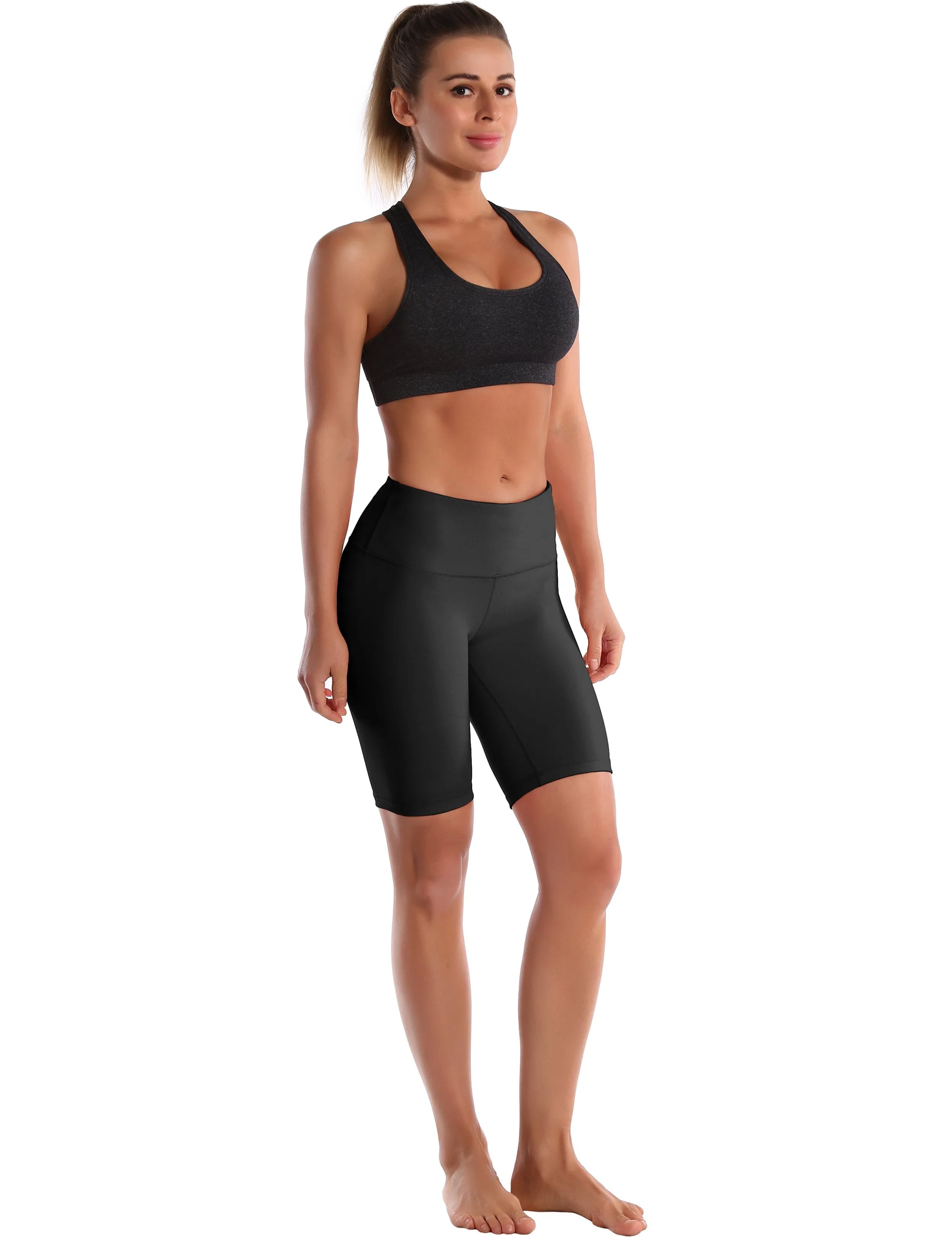 8" High Waist Biking Shorts black ins_Biking
