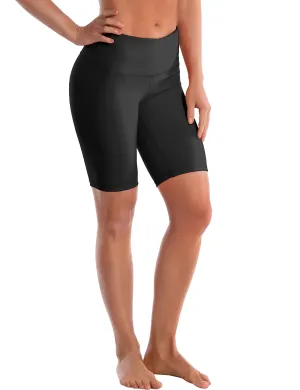 8" High Waist Tall Size Shorts black_Tall Size