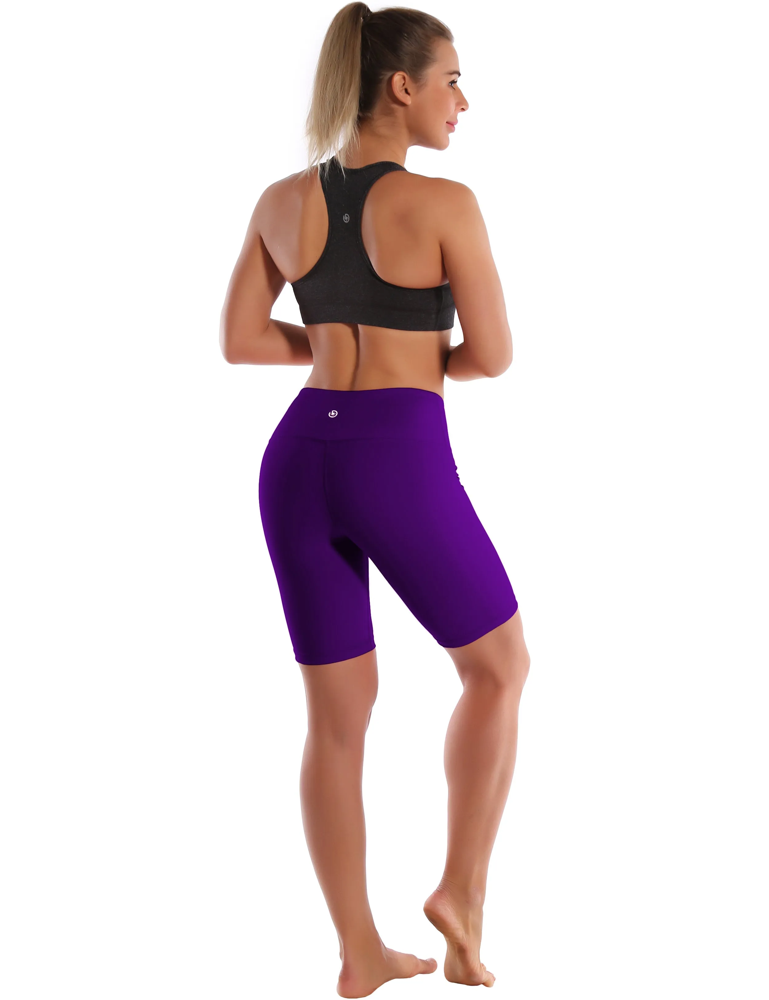 8" High Waist yogastudio Shorts eggplantpurple_yogastudio