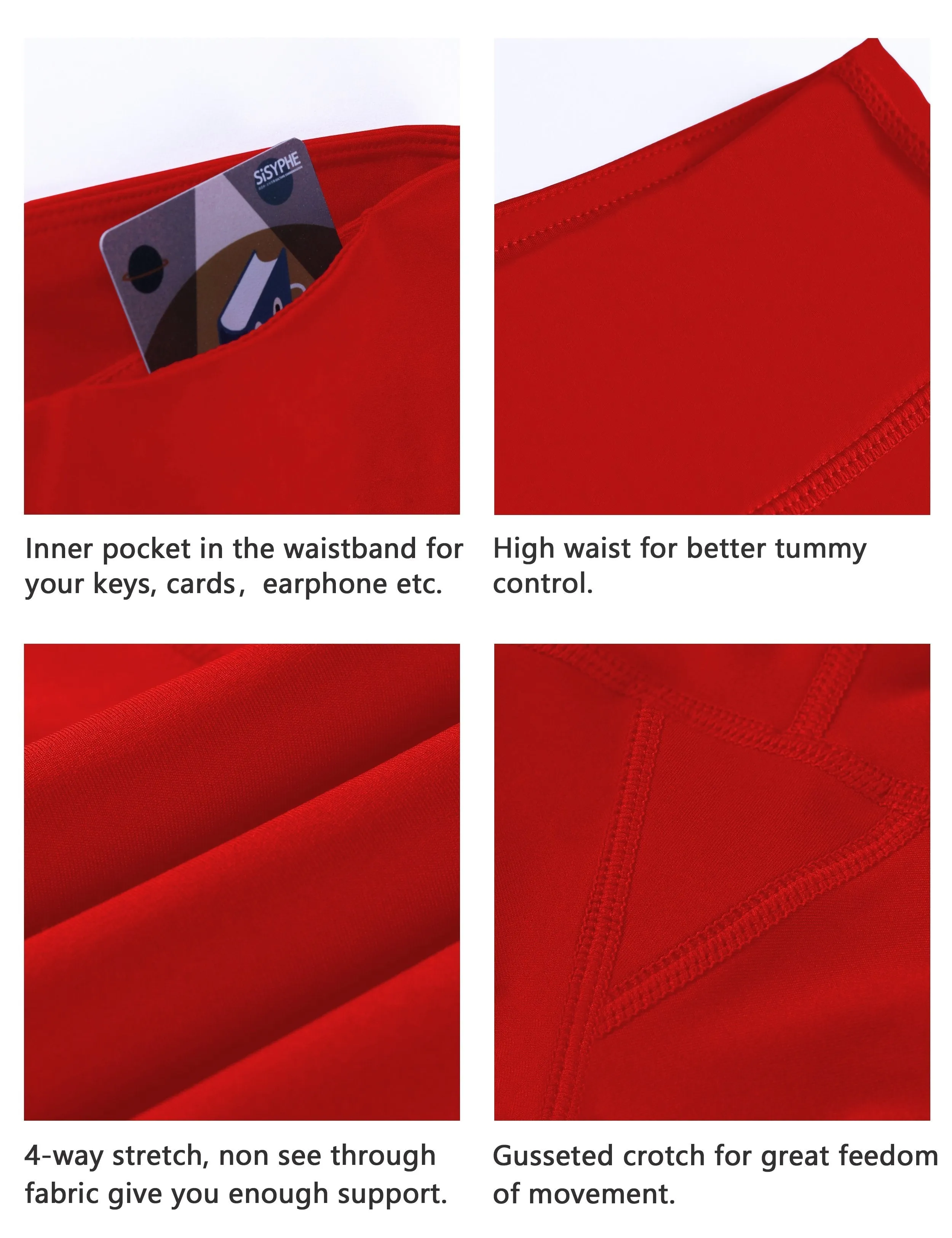 8" High Waist yogastudio Shorts scarlet ins_yogastudio
