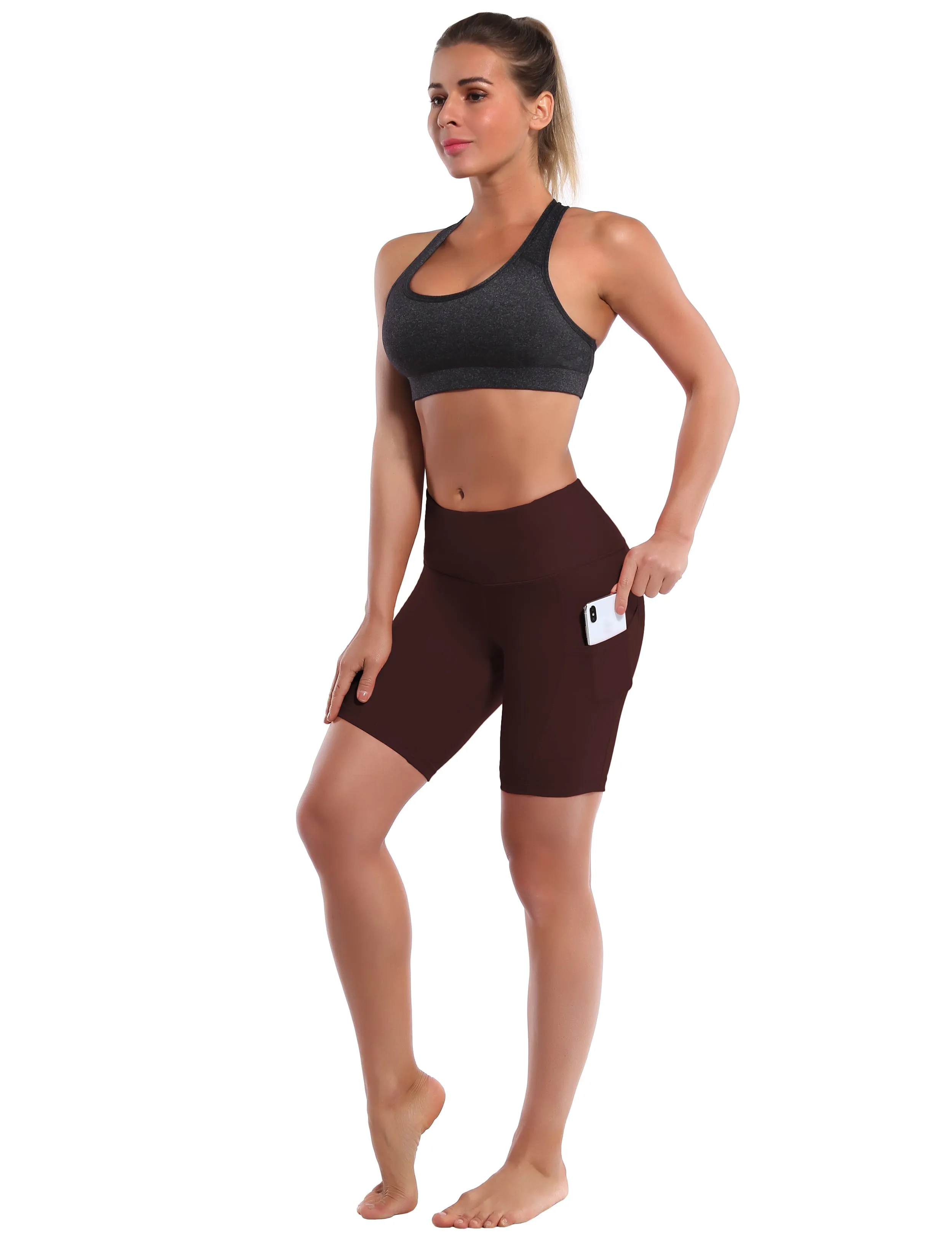 8" Side Pockets Tall Size Shorts mahoganymaroon_Tall Size