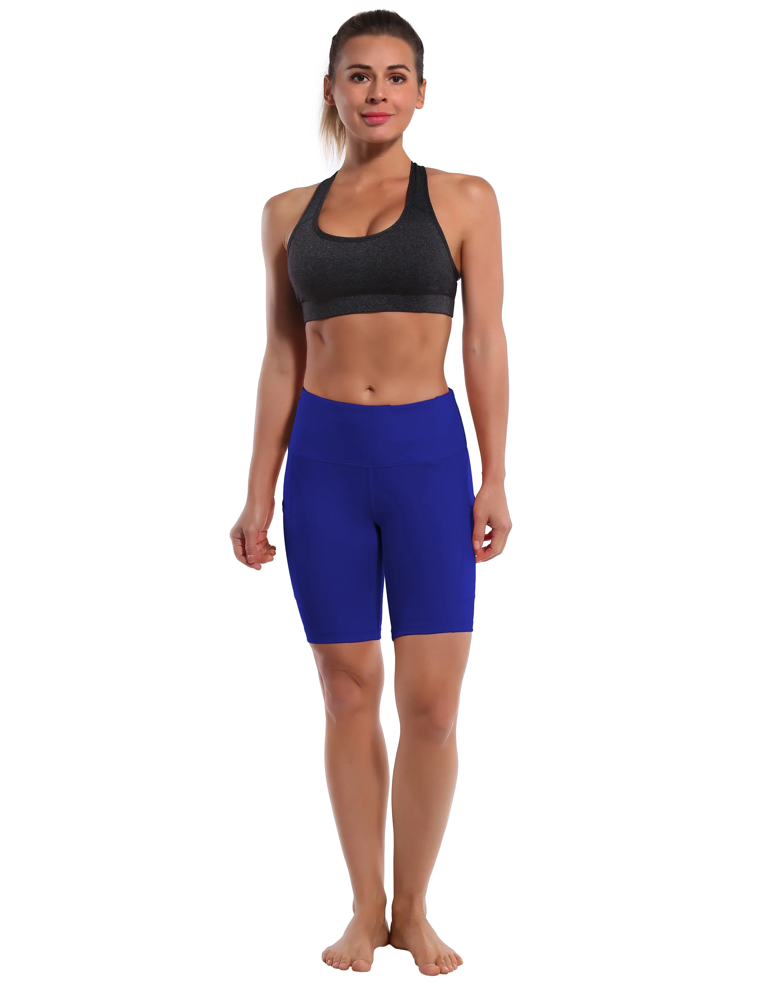 8" Side Pockets yogastudio Shorts navy_yogastudio