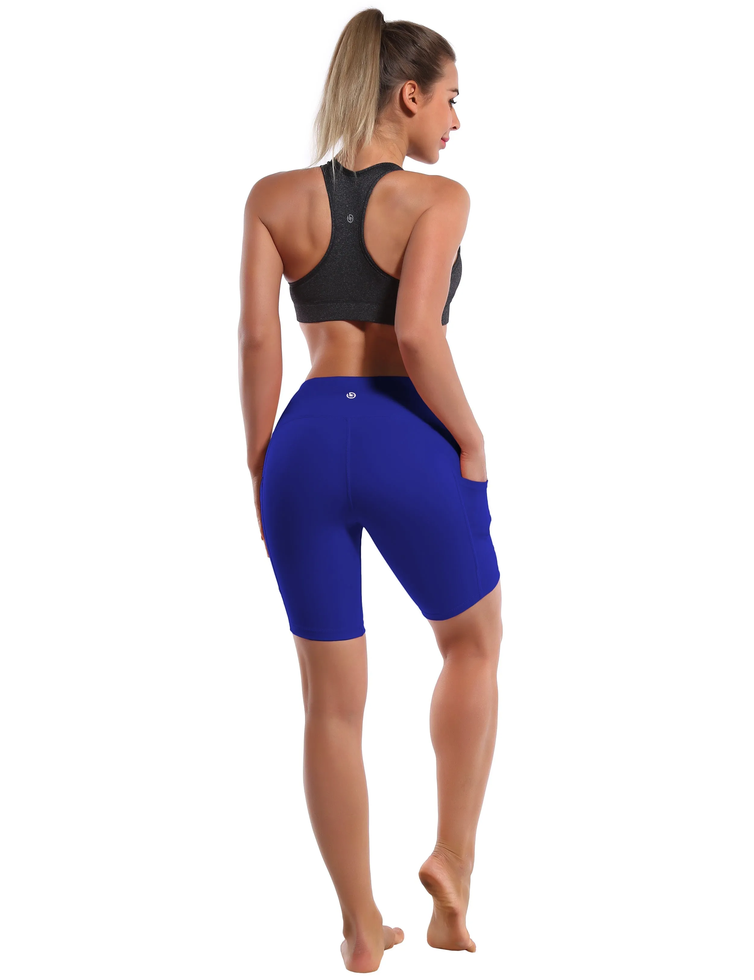 8" Side Pockets yogastudio Shorts navy_yogastudio