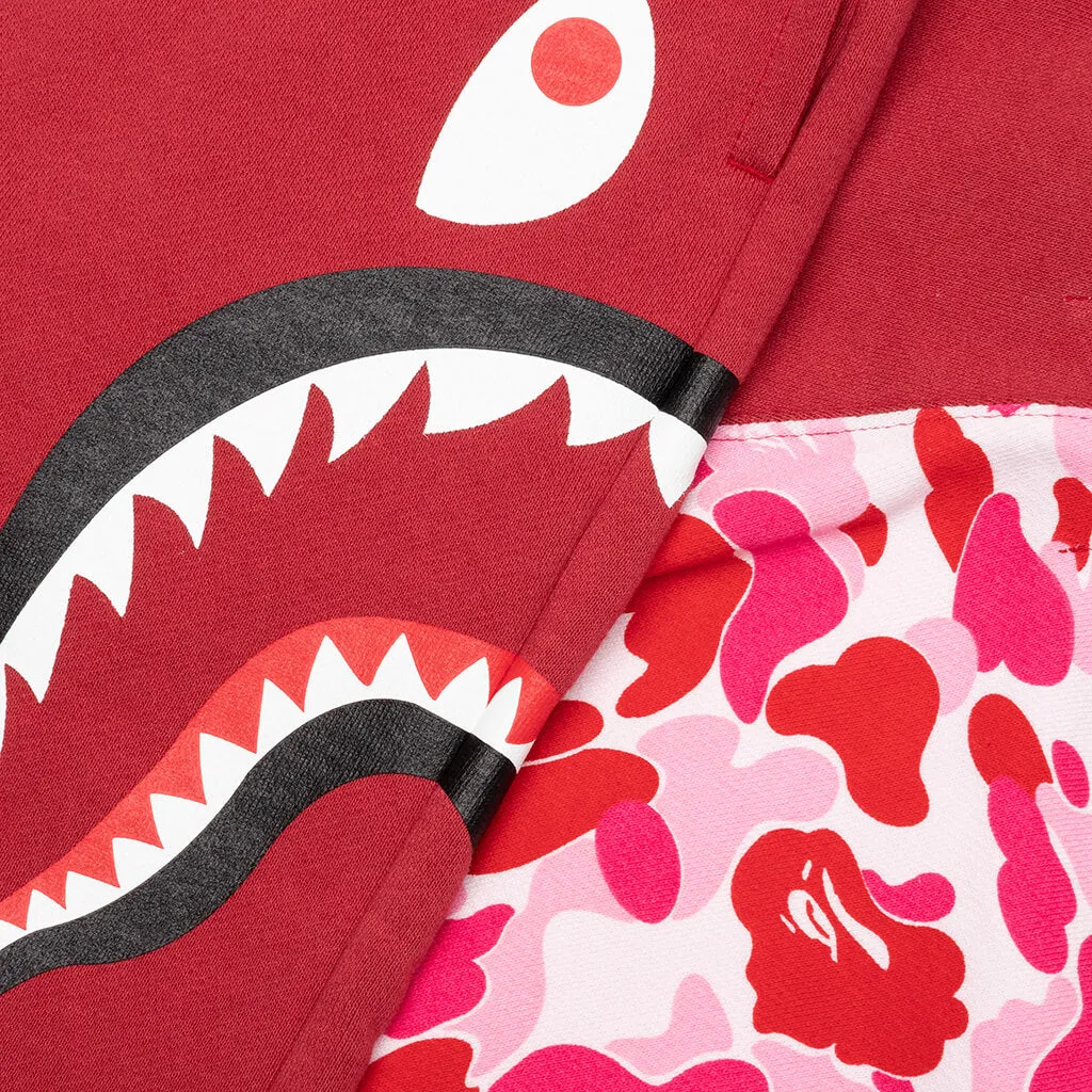 Abc Camo Side Shark Sweat Shorts - Pink