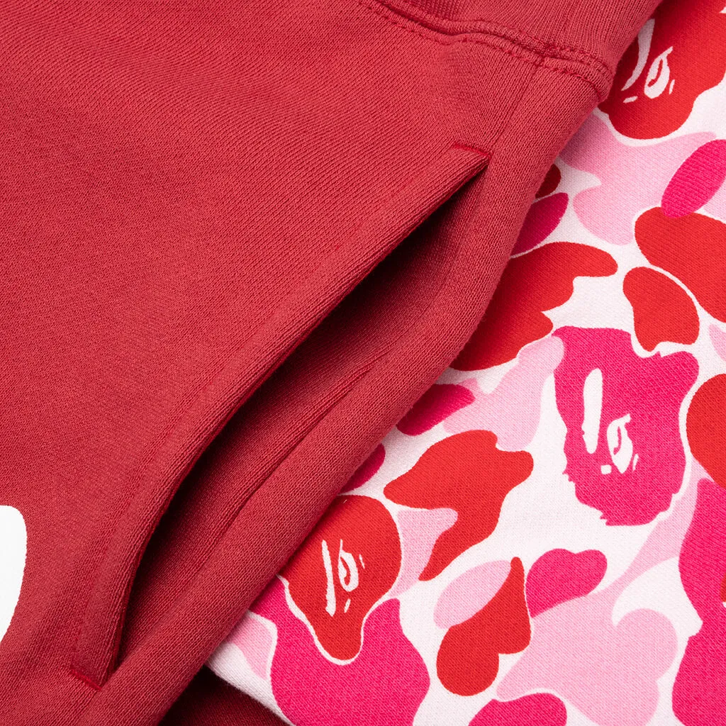 Abc Camo Side Shark Sweat Shorts - Pink