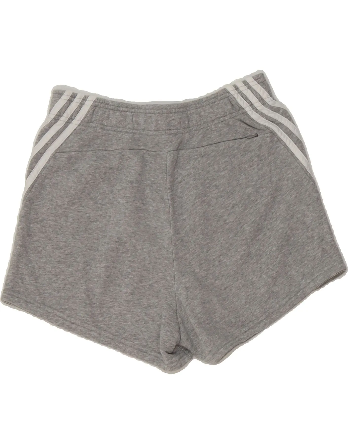 ADIDAS Womens Sport Shorts UK 10 Small  Grey Cotton