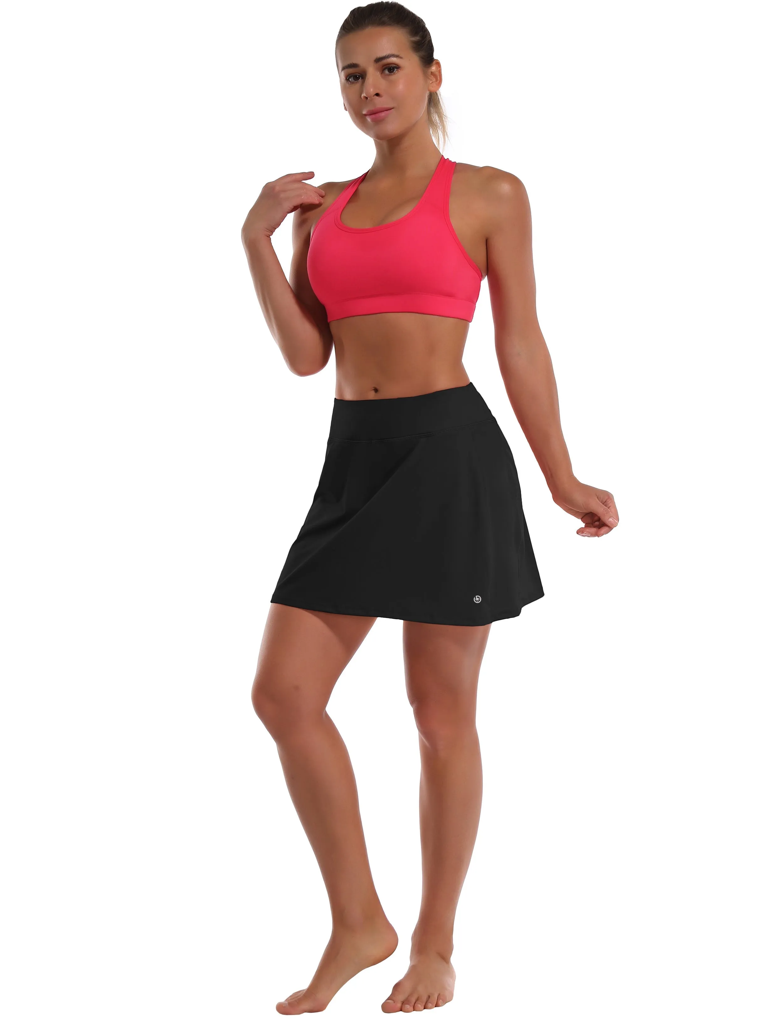 Athletic Tennis Golf Skort with Pocket Shorts black_Golf