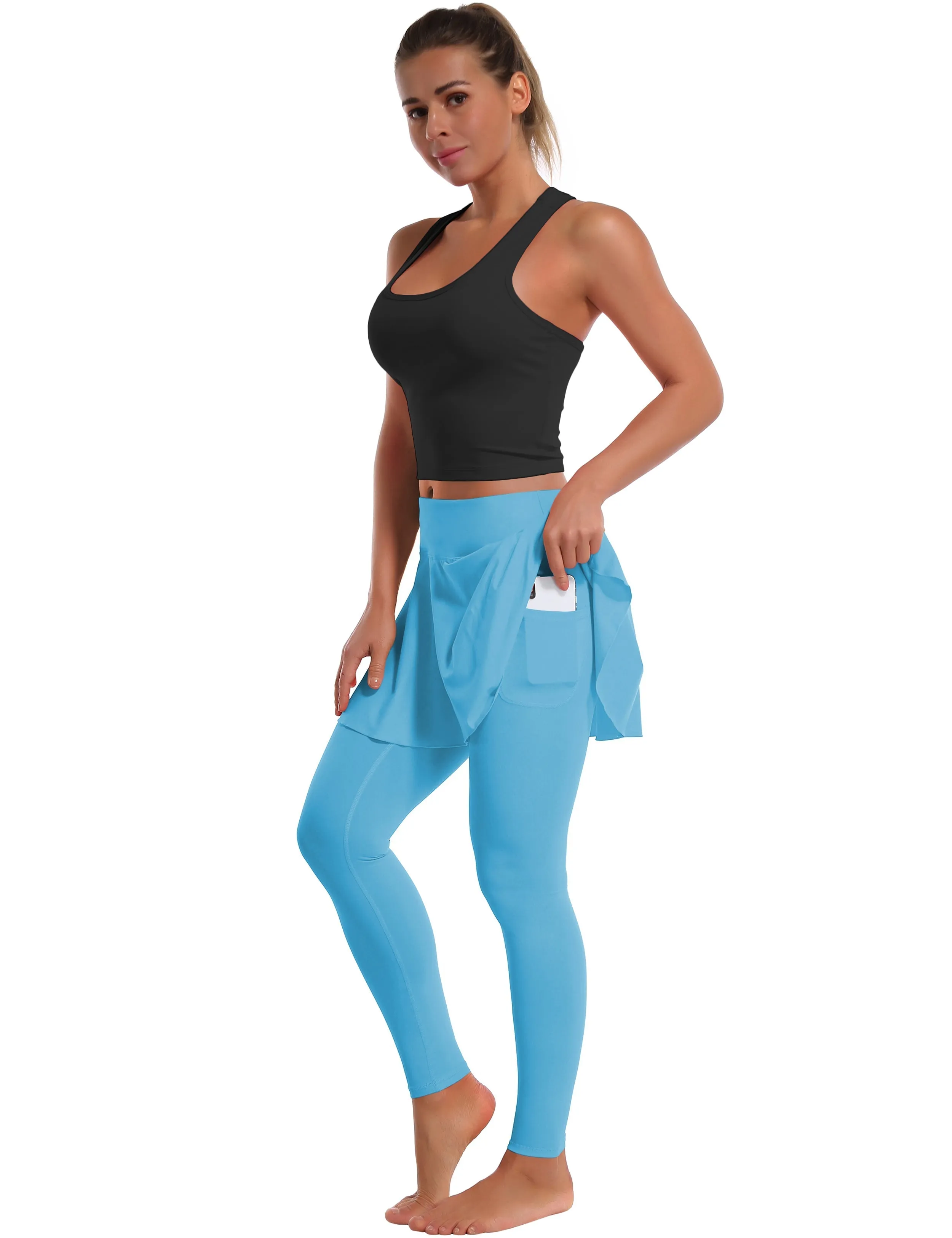 Athletic Tennis Golf Skort with Pocket Shorts blue_yogastudio