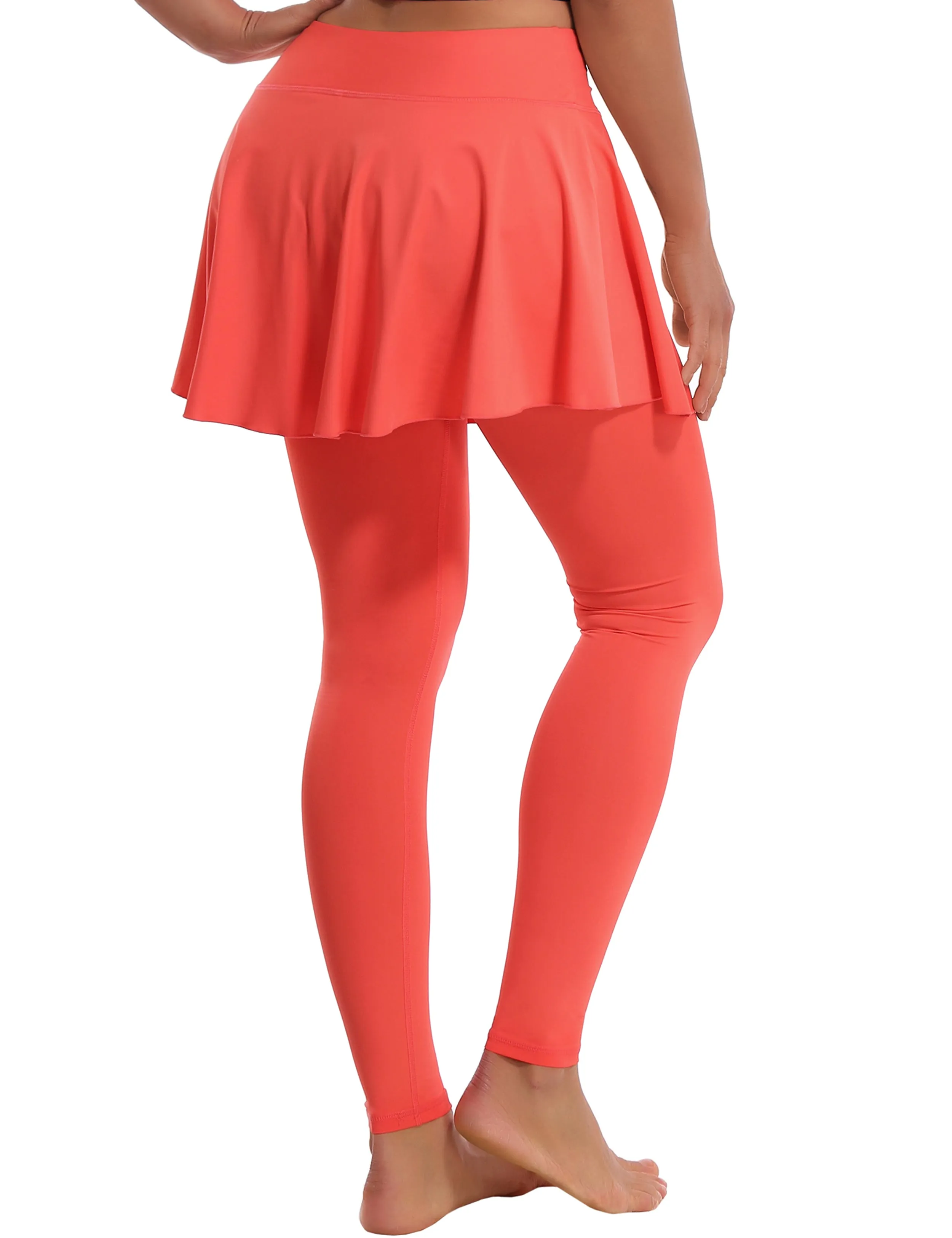Athletic Tennis Golf Skort with Pocket Shorts coral_Running