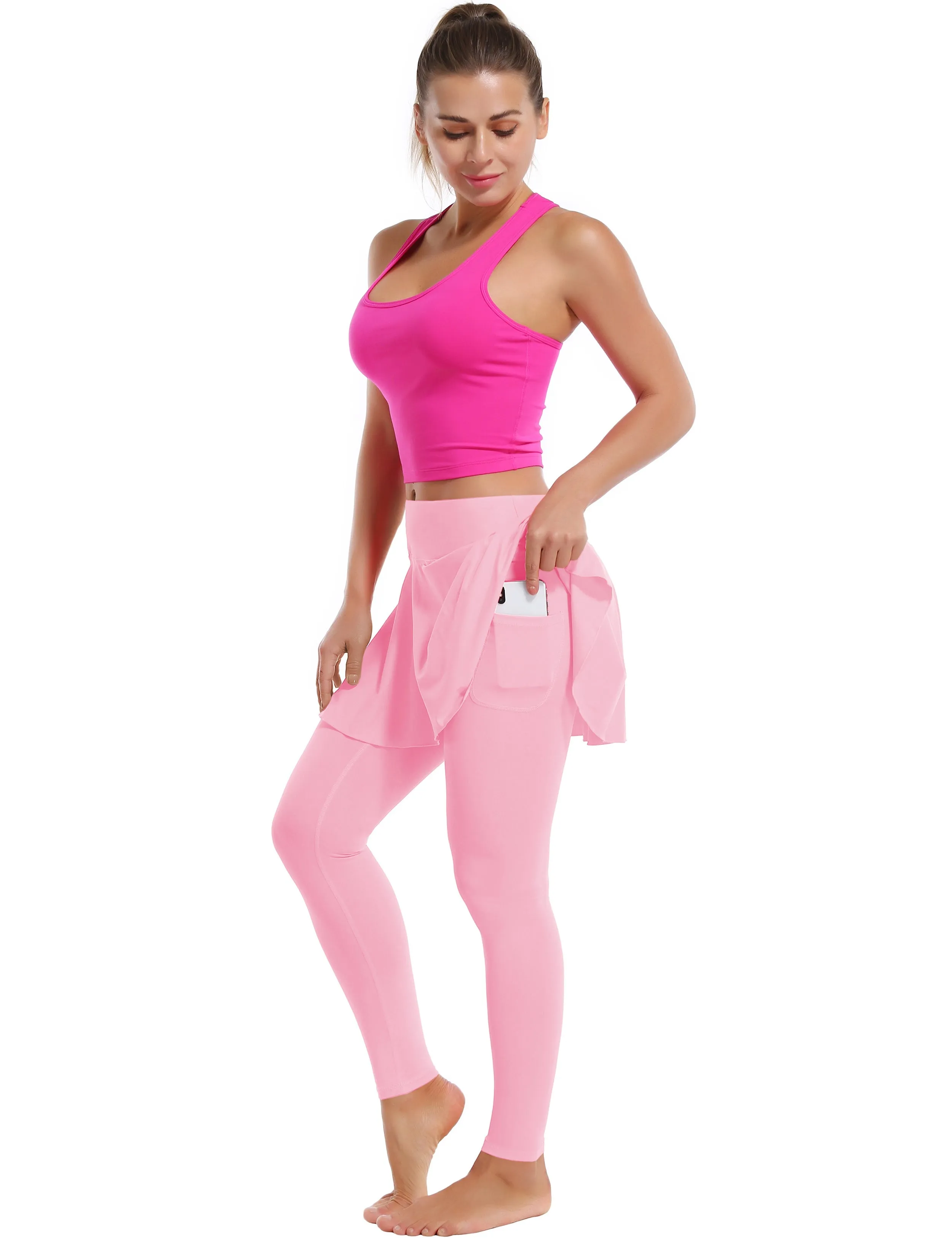 Athletic Tennis Golf Skort with Pocket Shorts lightpink_Golf
