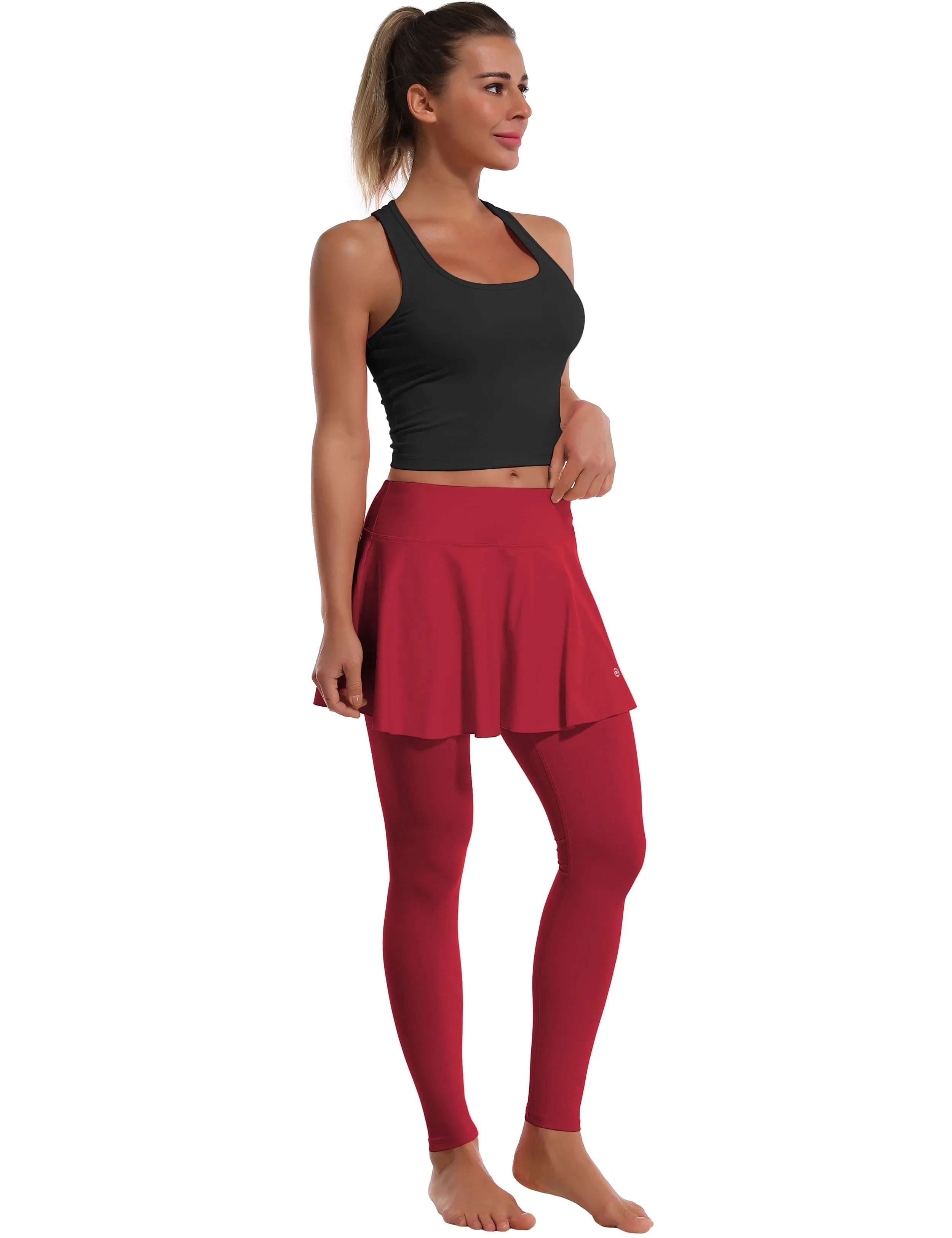 Athletic Tennis Golf Skort with Pocket Shorts rosecoral_Pilates