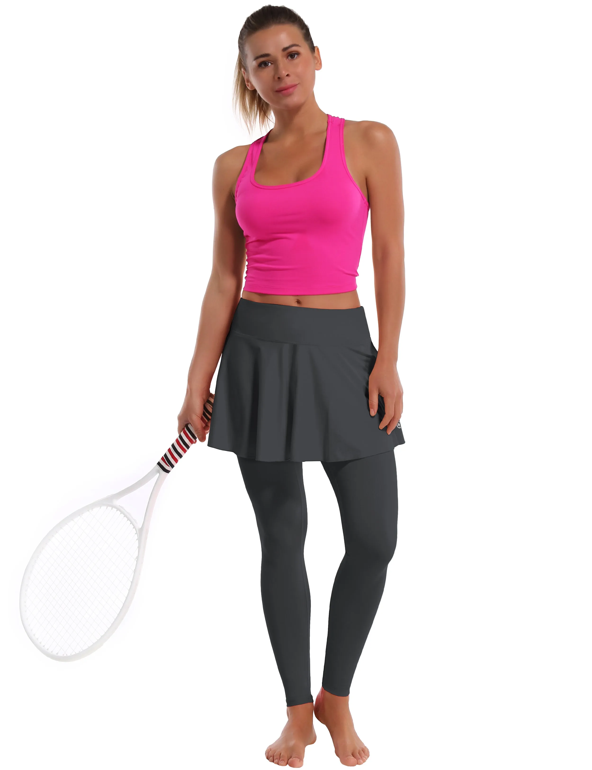 Athletic Tennis Golf Skort with Pocket Shorts shadowcharcoal_Golf