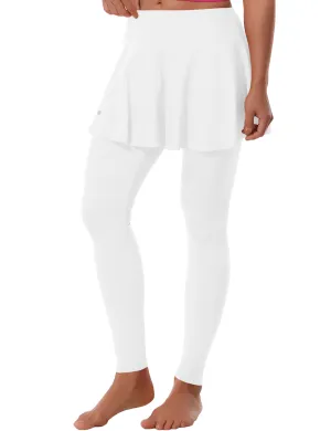 Athletic Tennis Golf Skort with Pocket Shorts white_Plus Size