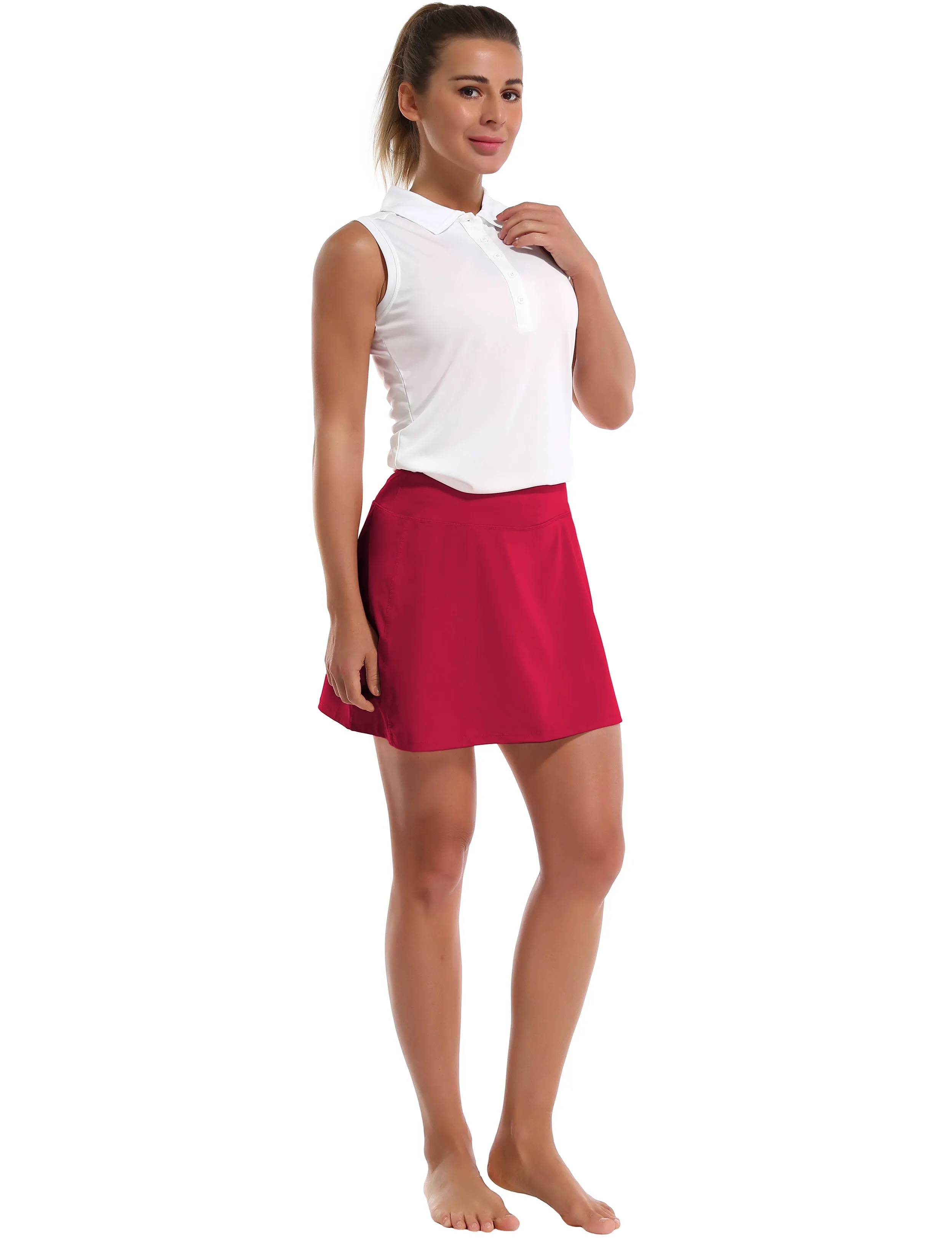 Athletic Tennis Golf Skort with Pockets Shorts rosecoral_Biking
