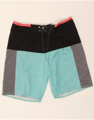 BILLABONG Mens Swimming Shorts Medium Blue Colourblock Polyester