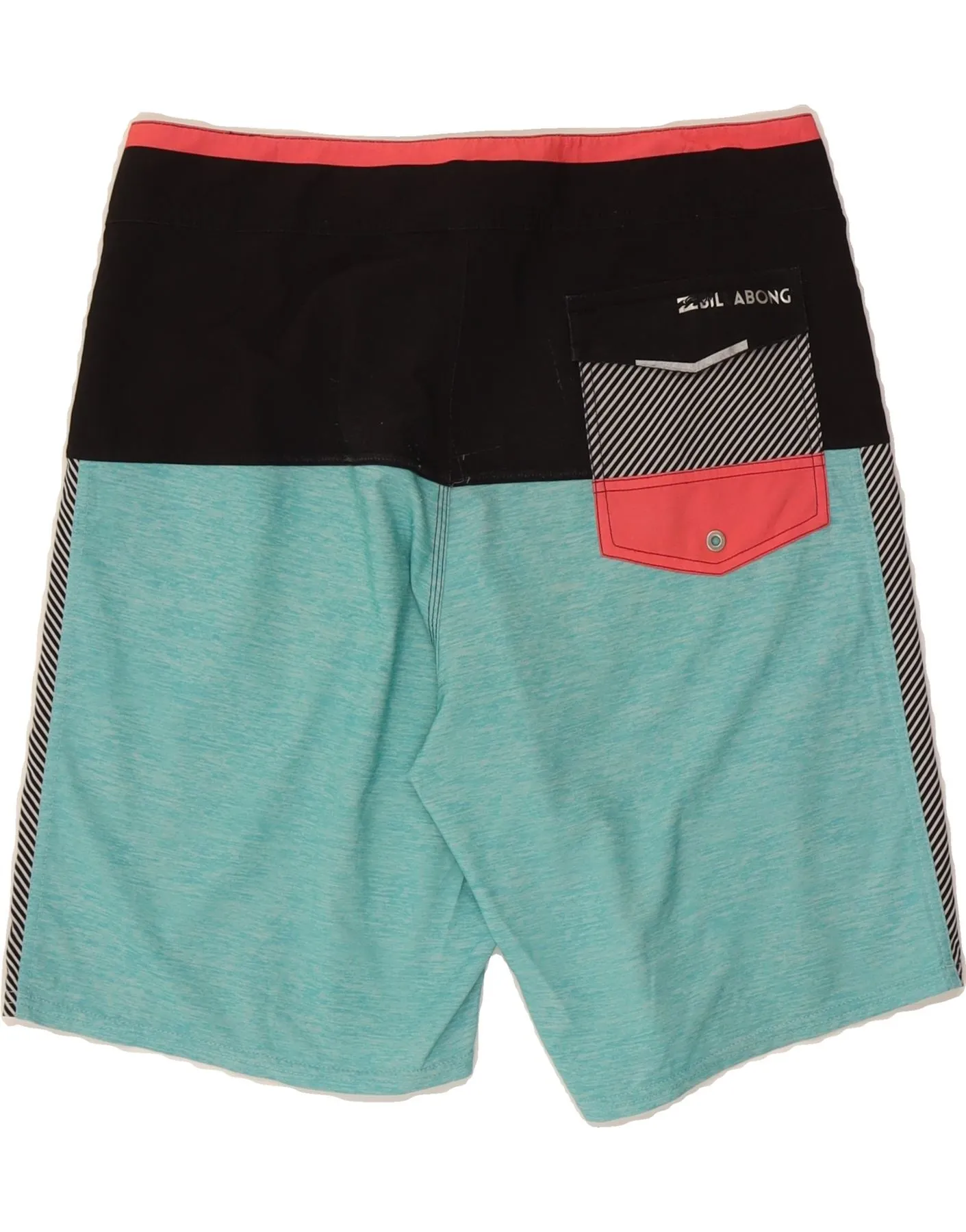 BILLABONG Mens Swimming Shorts Medium Blue Colourblock Polyester
