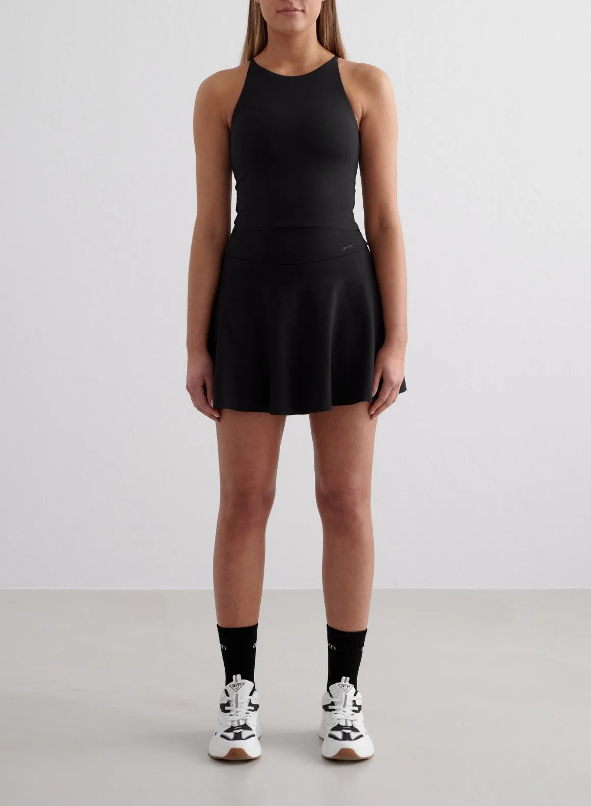 Black Sense Skort & Halter Bralette Set