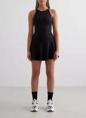 Black Sense Skort & Halter Bralette Set