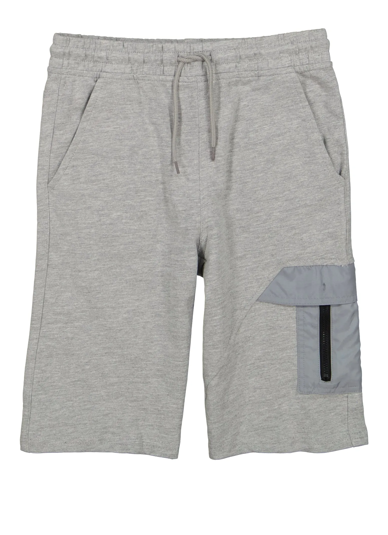 Boys French Terry Drawstring Zip Pocket Shorts