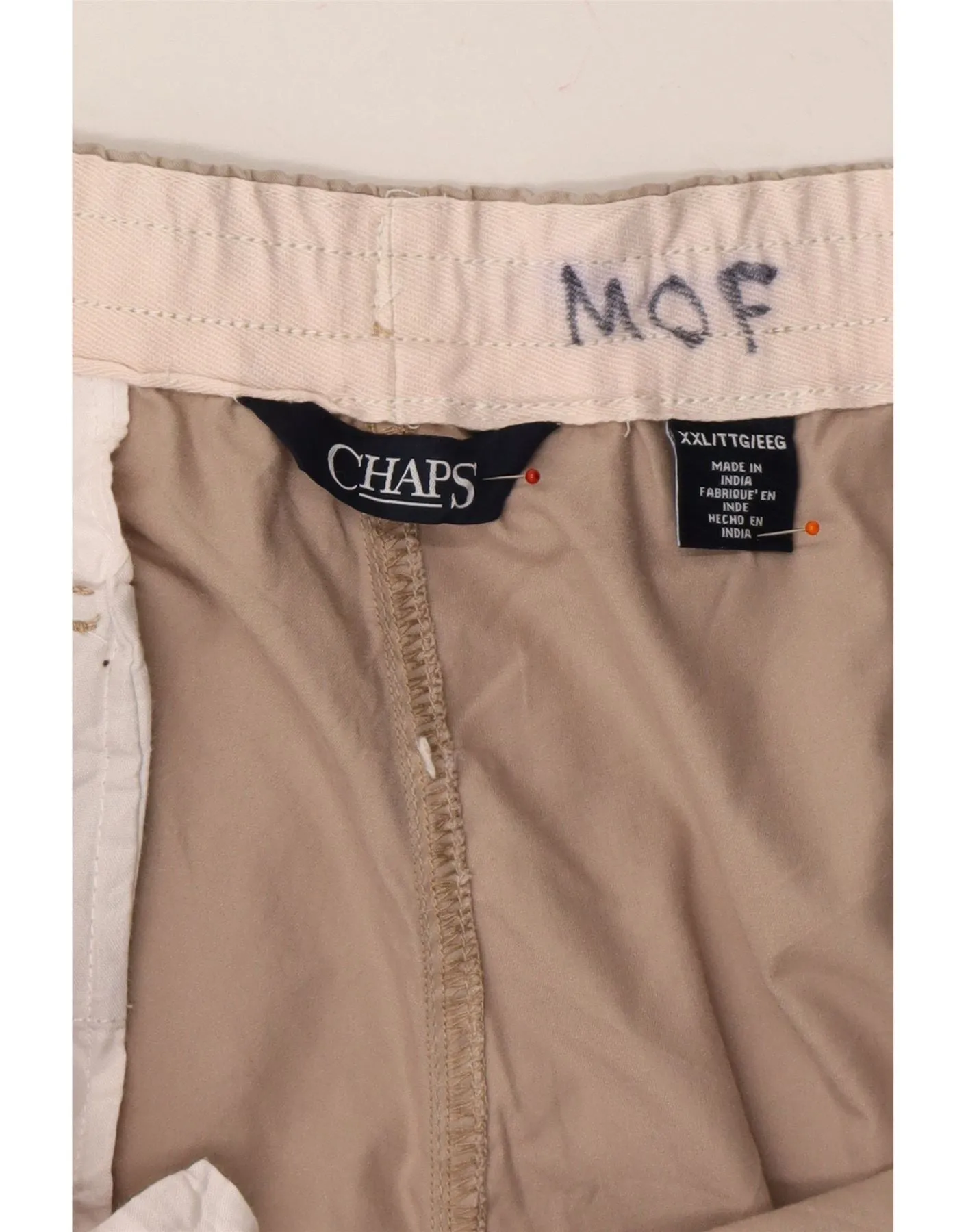 CHAPS Mens Casual Shorts 2XL W42 Beige Cotton
