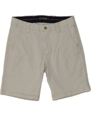 DOCKERS Mens Chino Shorts W34 Large Grey Cotton