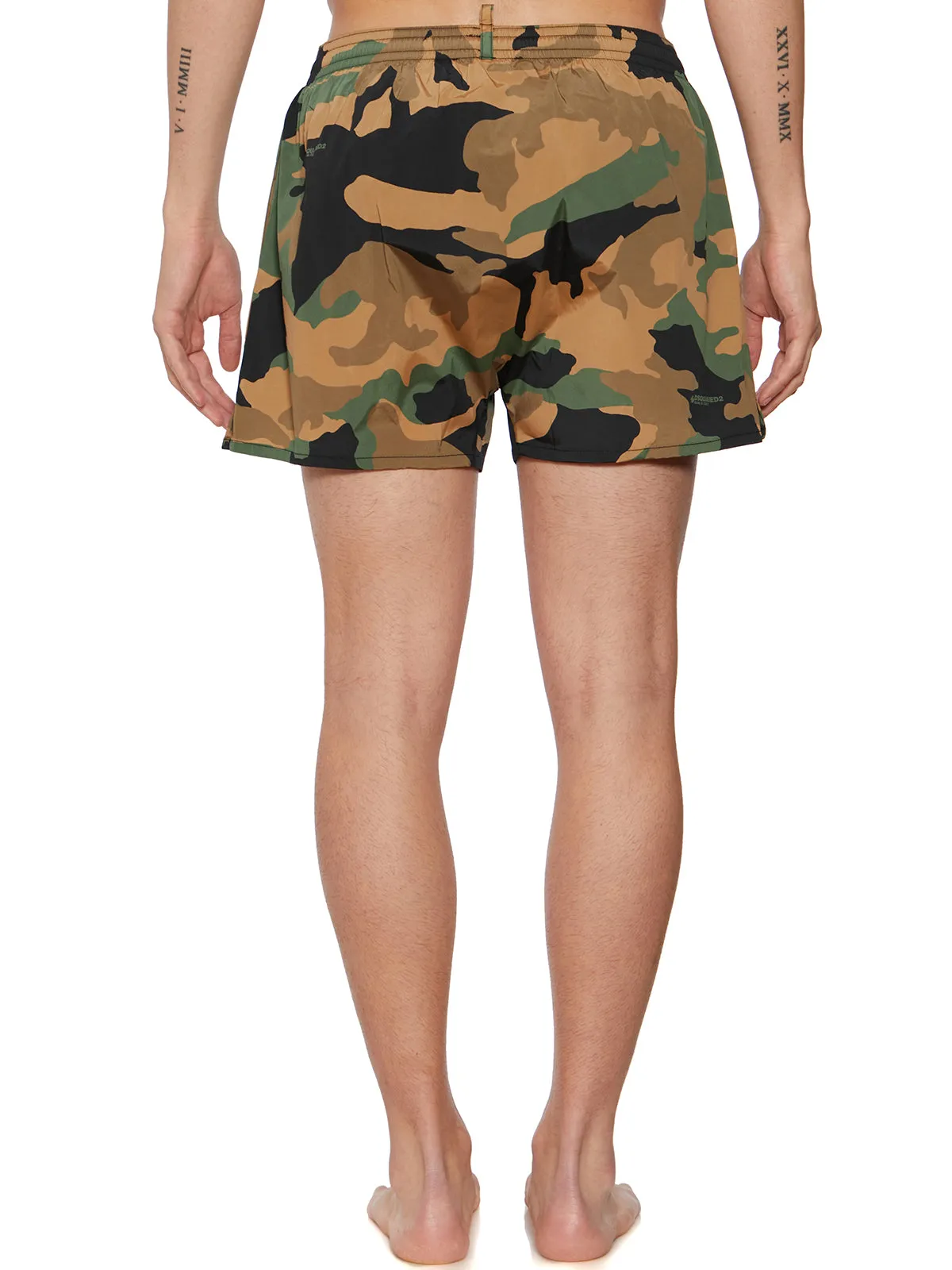 Dsquared2 Camouflage Print Drawstring Swim Shorts
