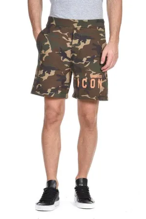 Dsquared2 Camouflage-Print Elasticated Waistband Shorts