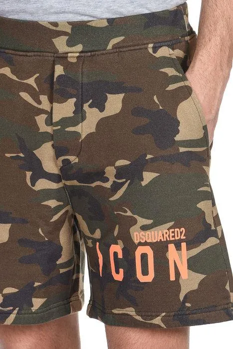 Dsquared2 Camouflage-Print Elasticated Waistband Shorts