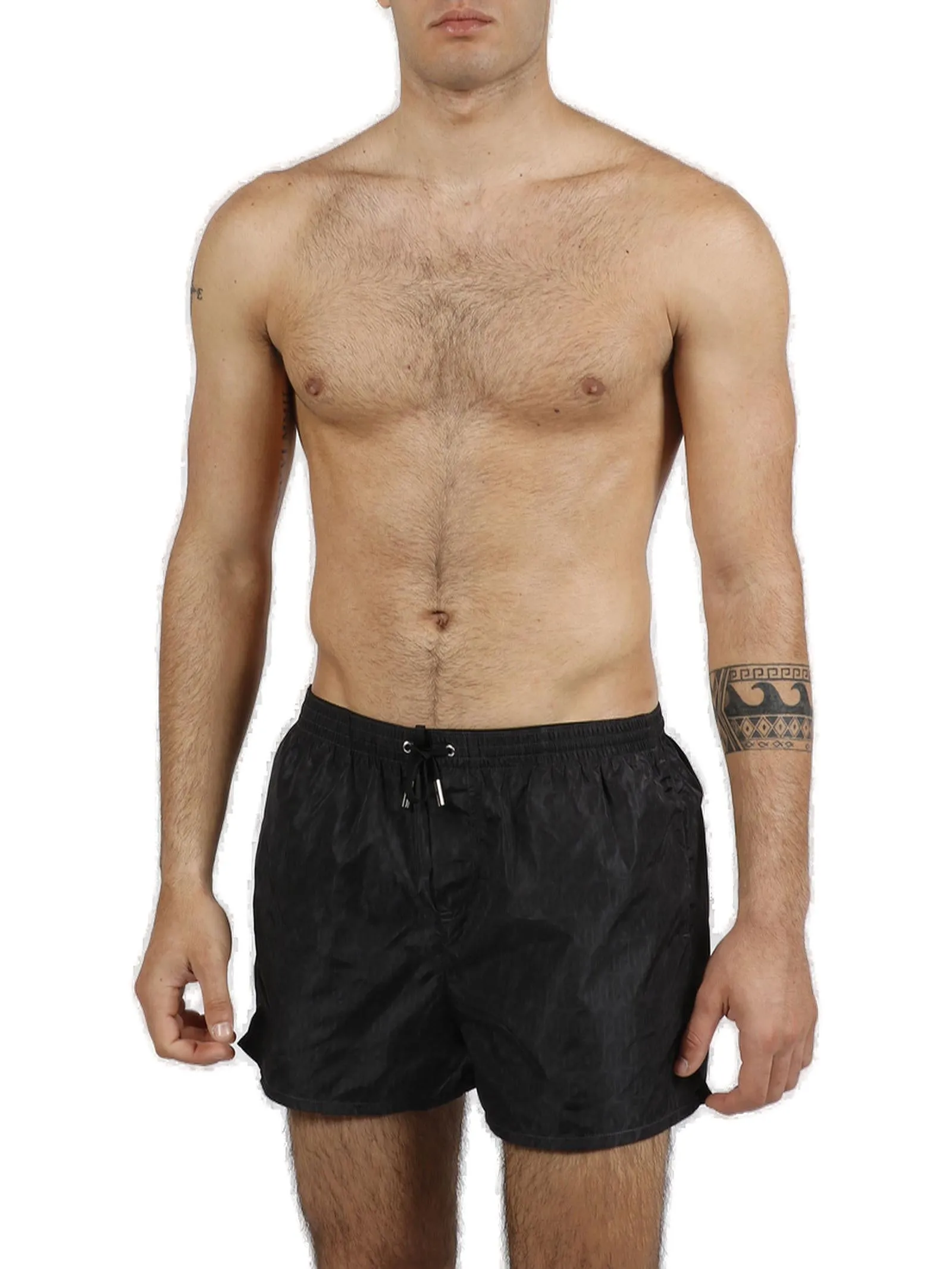 Dsquared2 Drawstring Logo Motif Swim Shorts