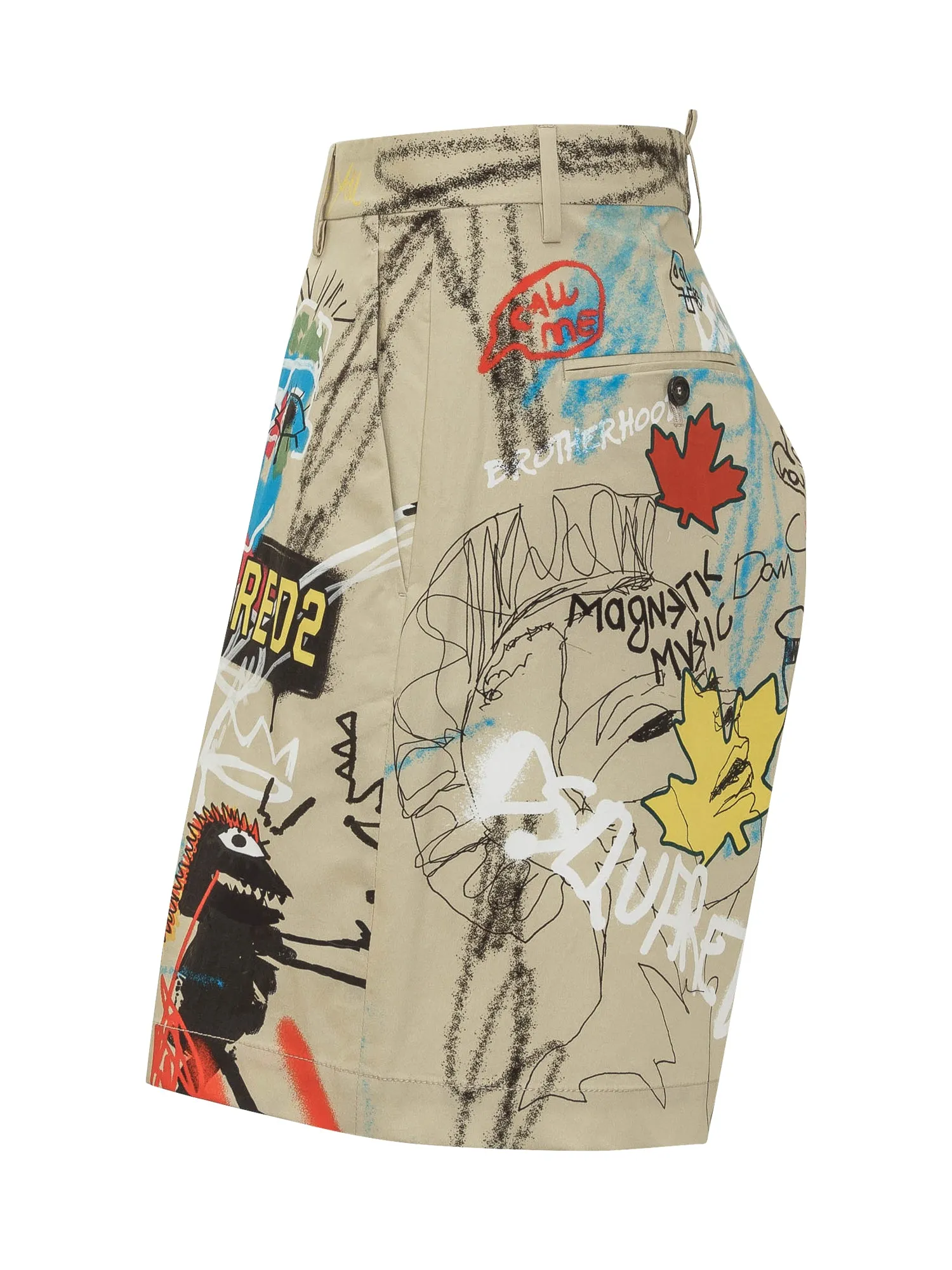 Dsquared2 Graffiti Scribble Print Shorts