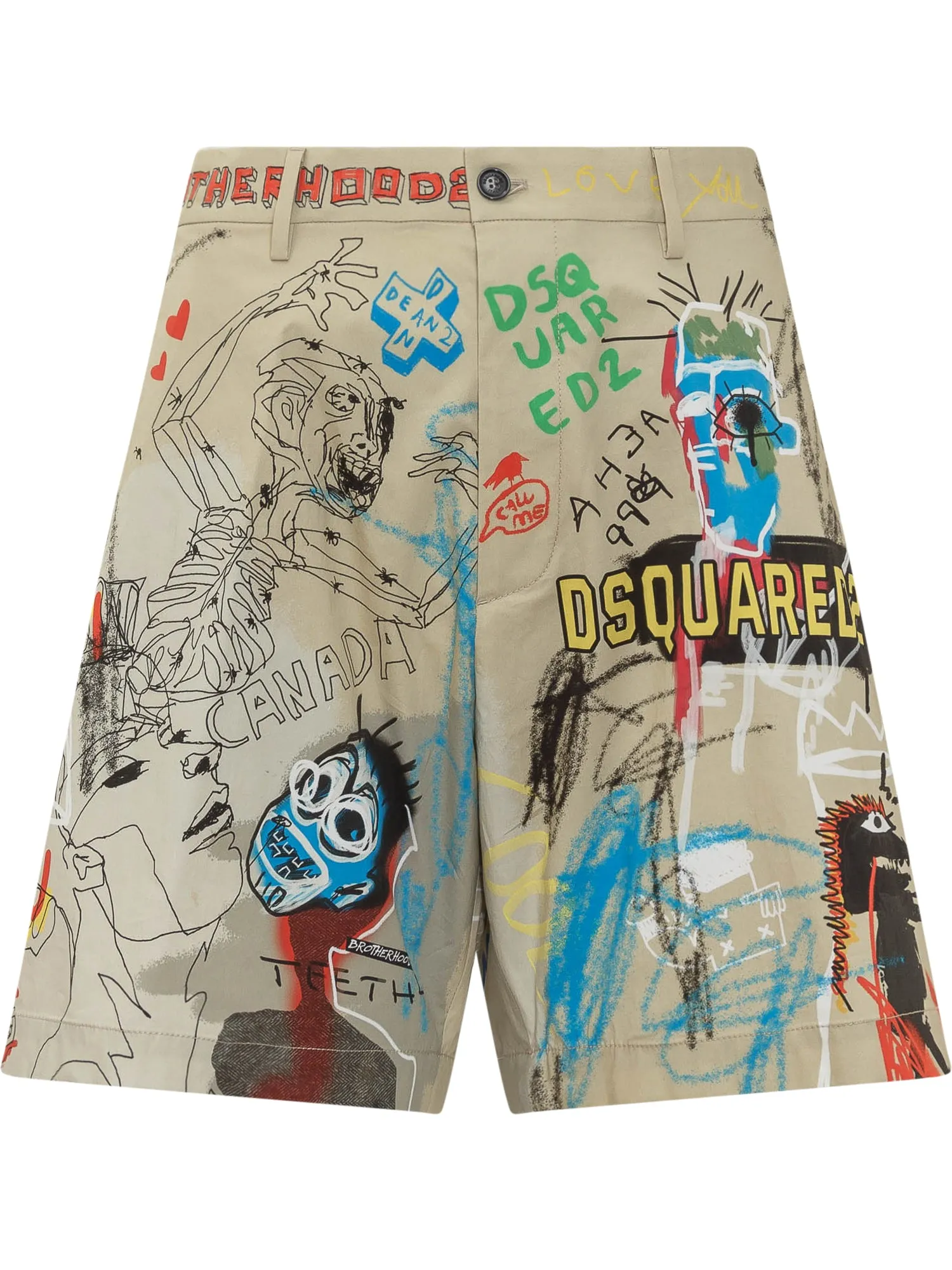 Dsquared2 Graffiti Scribble Print Shorts