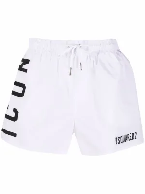 Dsquared2 Icon Printed Drawstring Swim Shorts