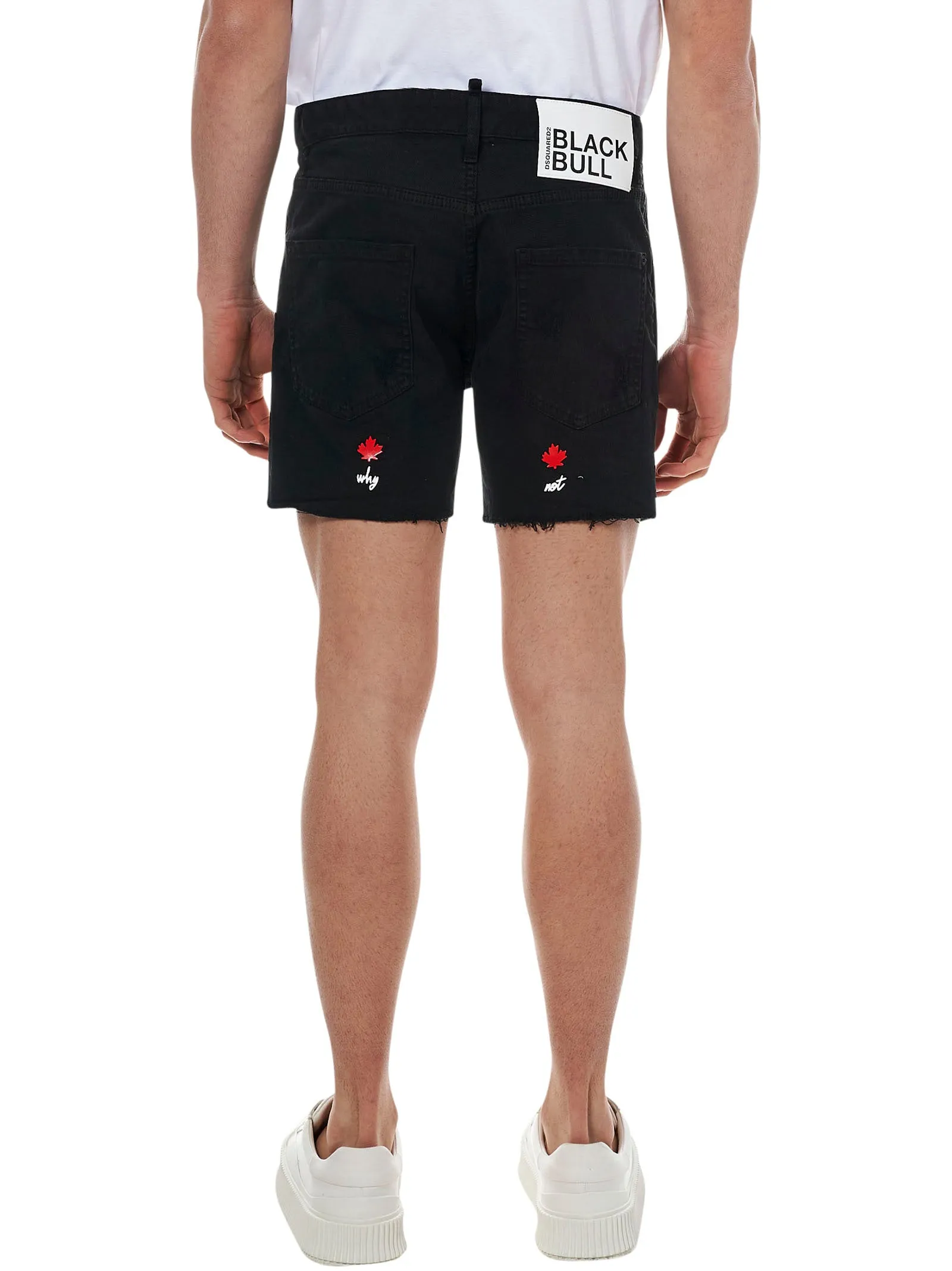 Dsquared2 Logo Patch Straight-Leg Shorts