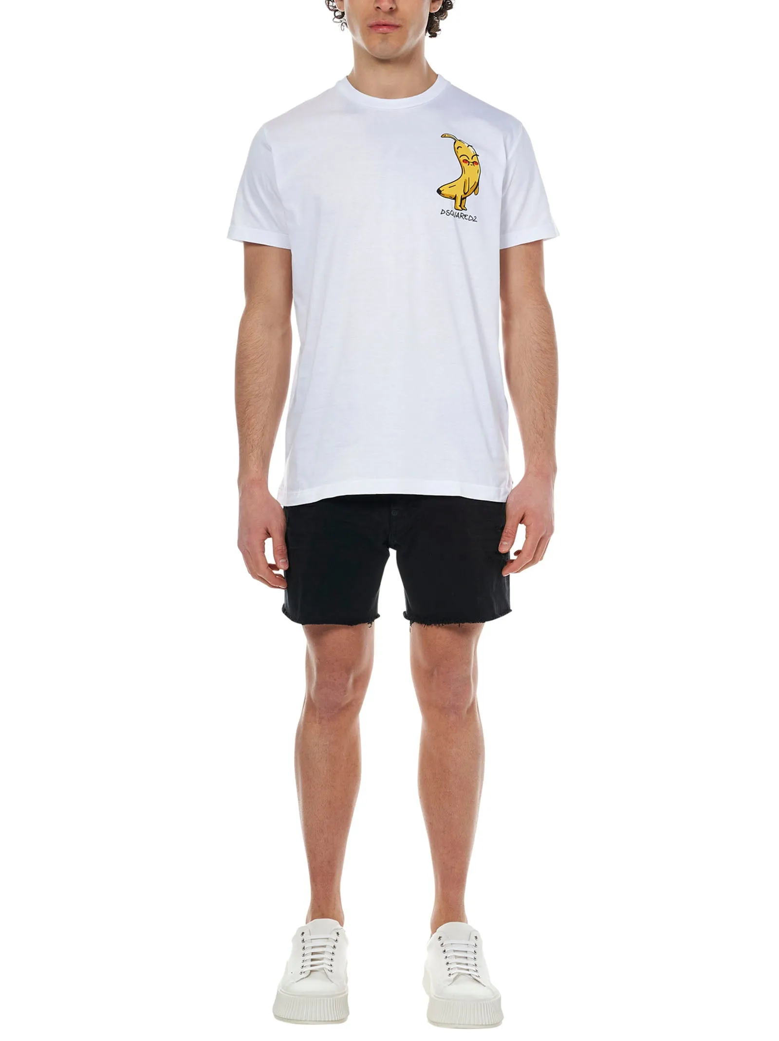 Dsquared2 Logo Patch Straight-Leg Shorts