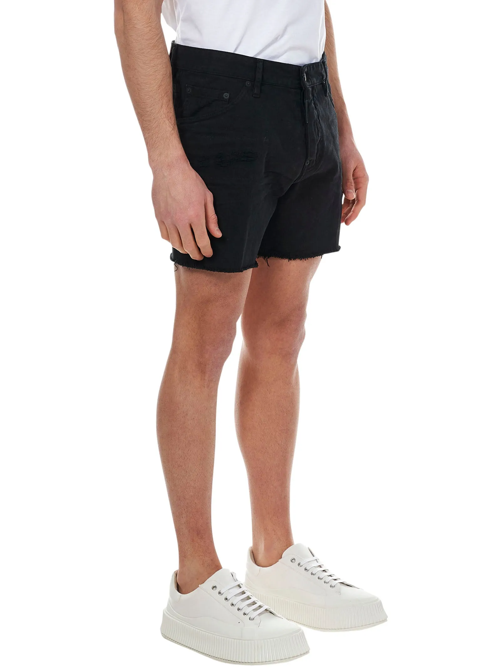 Dsquared2 Logo Patch Straight-Leg Shorts