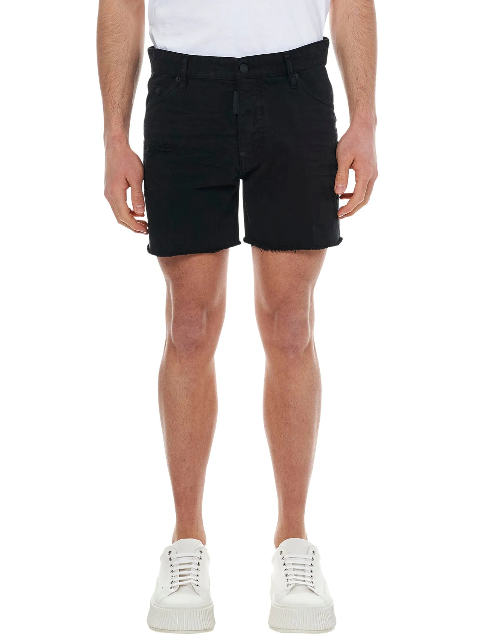 Dsquared2 Logo Patch Straight-Leg Shorts