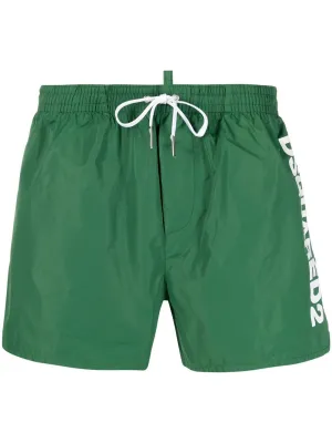 Dsquared2 Logo Print Drawstring Swim Shorts