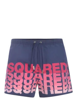 Dsquared2 Logo Printed Mid-Rise Swim Shorts